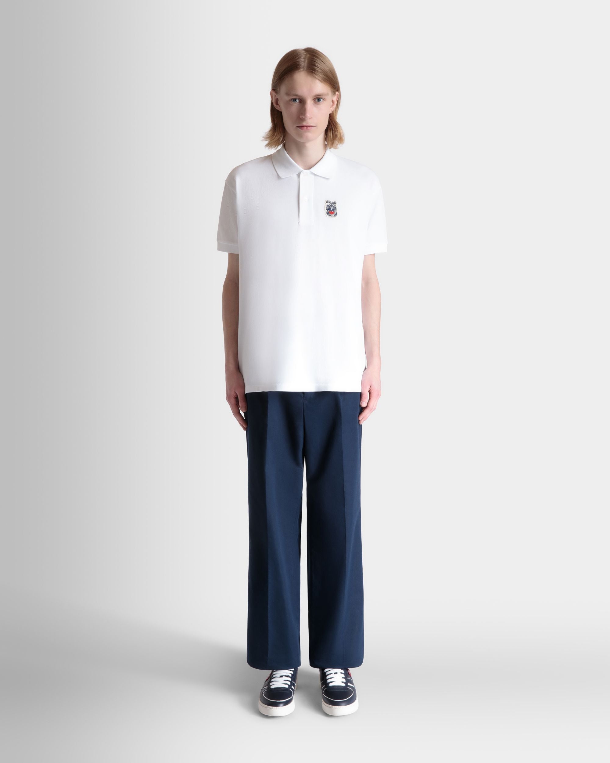 Polo En Coton Blanc - Homme - Bally - 02