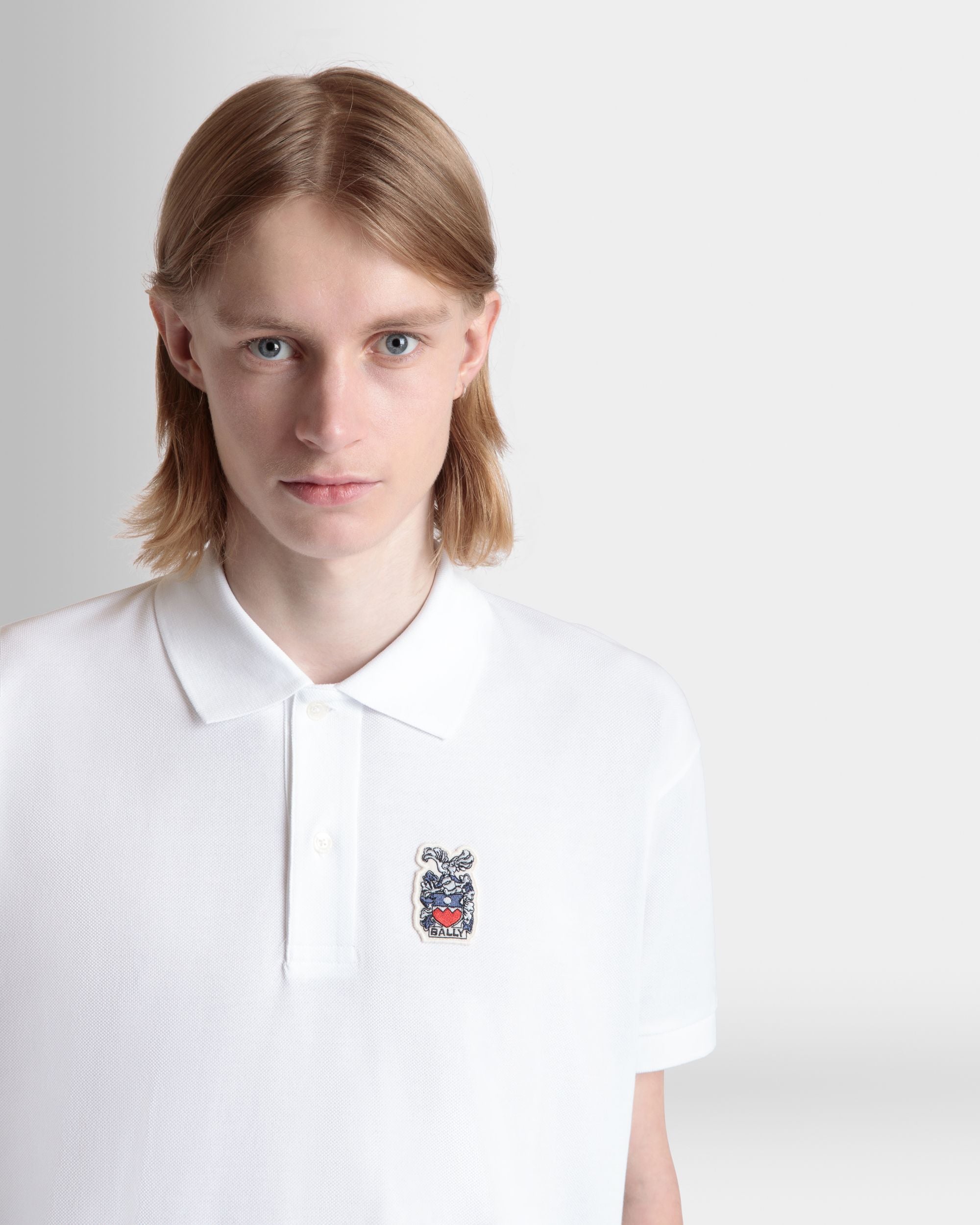 Polo En Coton Blanc - Homme - Bally - 03