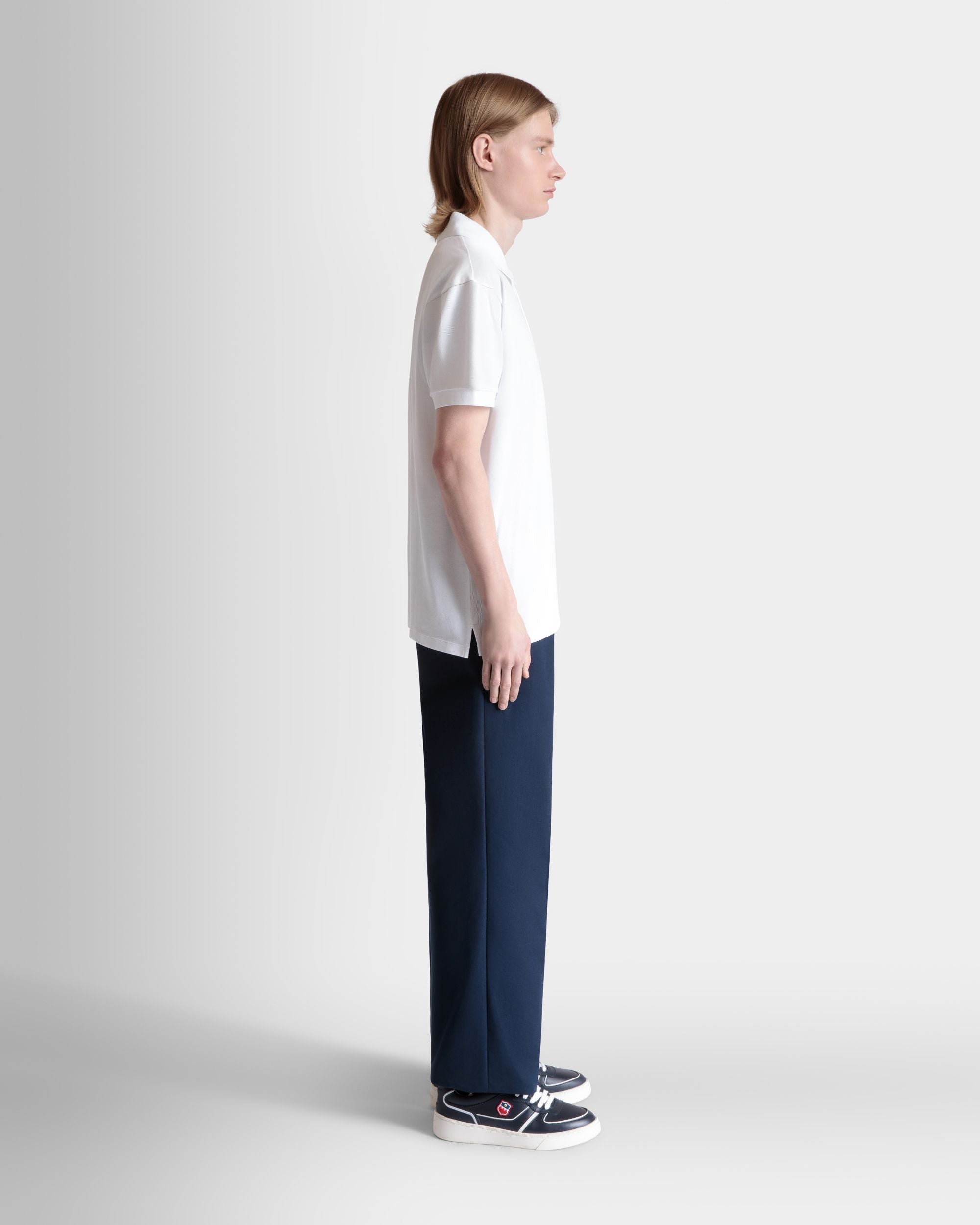 Polo En Coton Blanc - Homme - Bally - 05