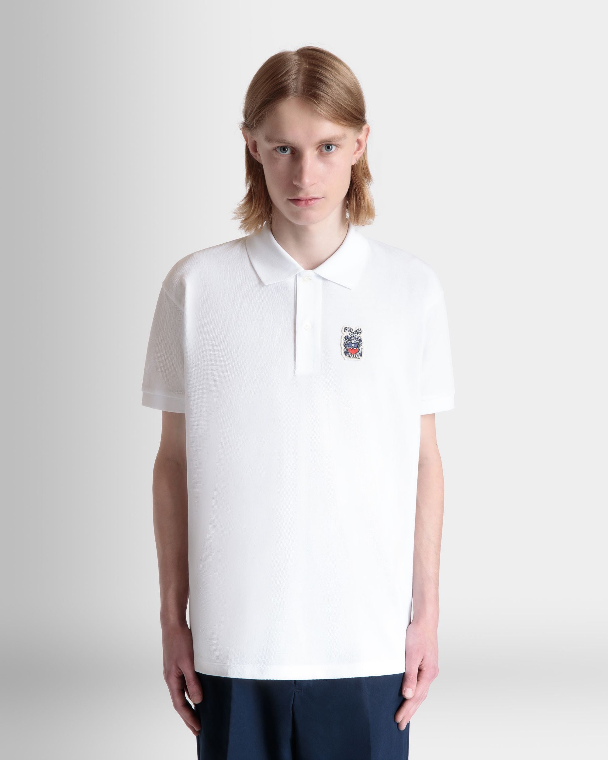 Polo En Coton Blanc - Homme - Bally - 08