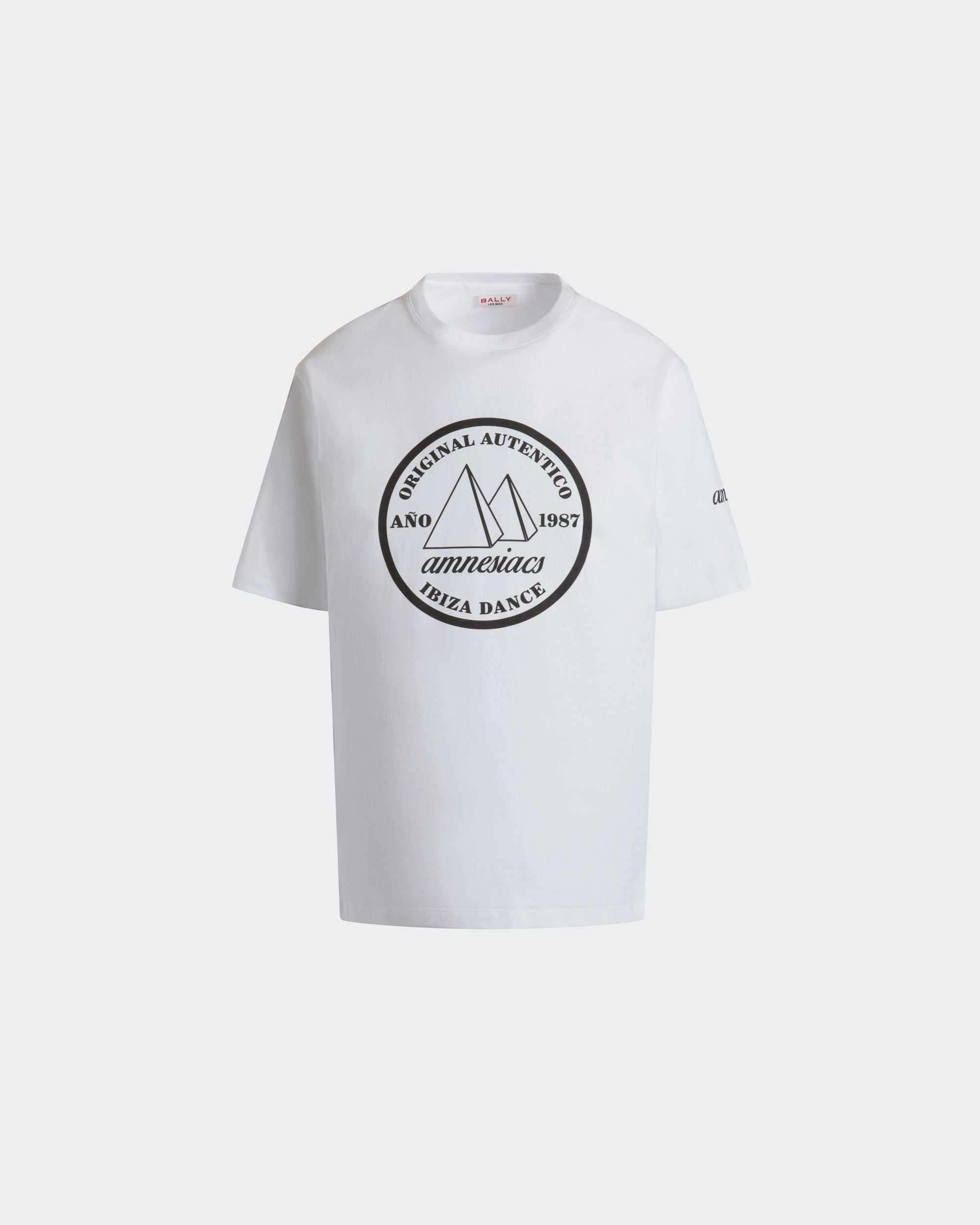 T-Shirt DJ Leo Mas X Bally En Coton Blanc Avec Imprimé Amnesia - Homme - Bally - 01