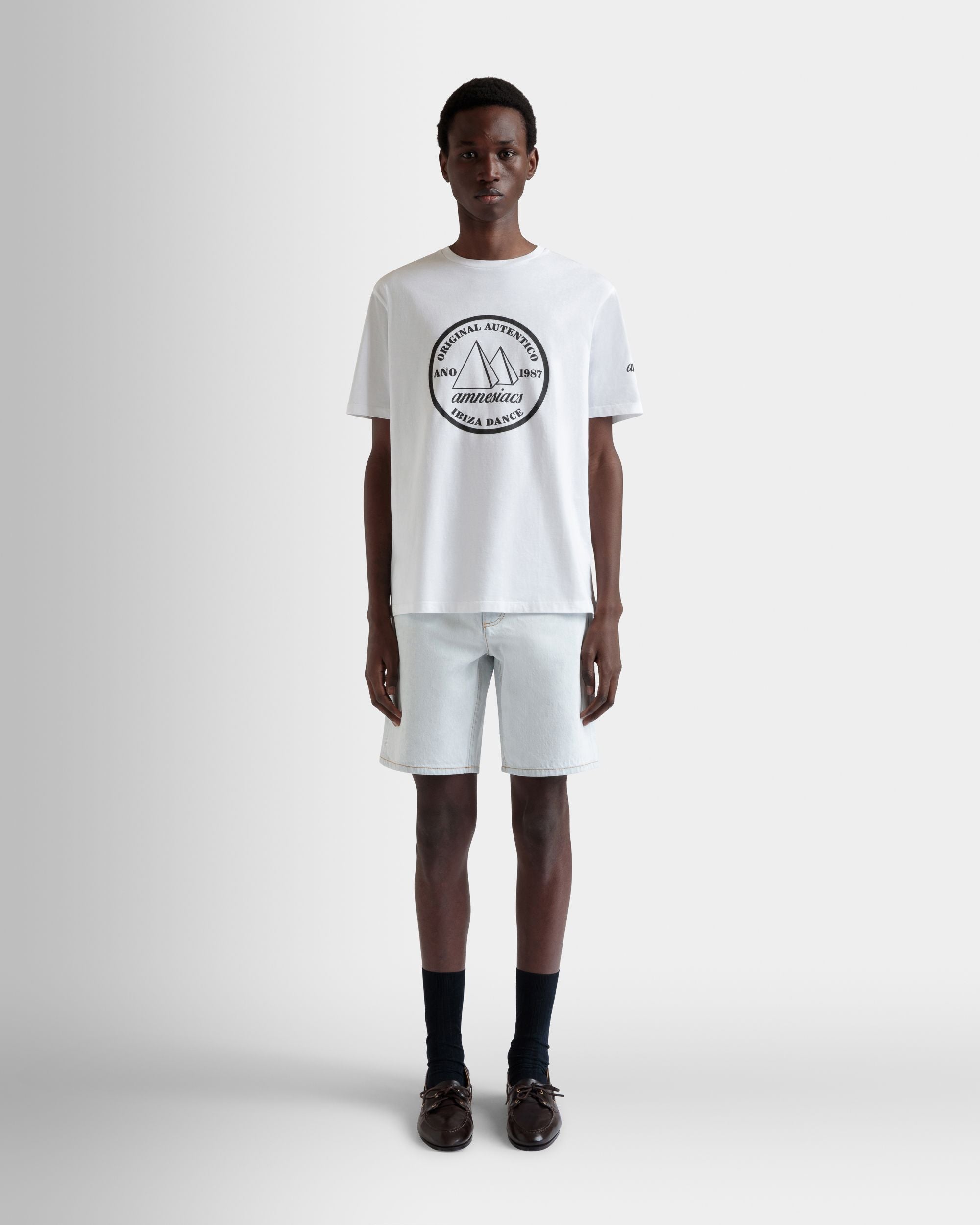 T-Shirt DJ Leo Mas X Bally En Coton Blanc Avec Imprimé Amnesia - Homme - Bally - 02