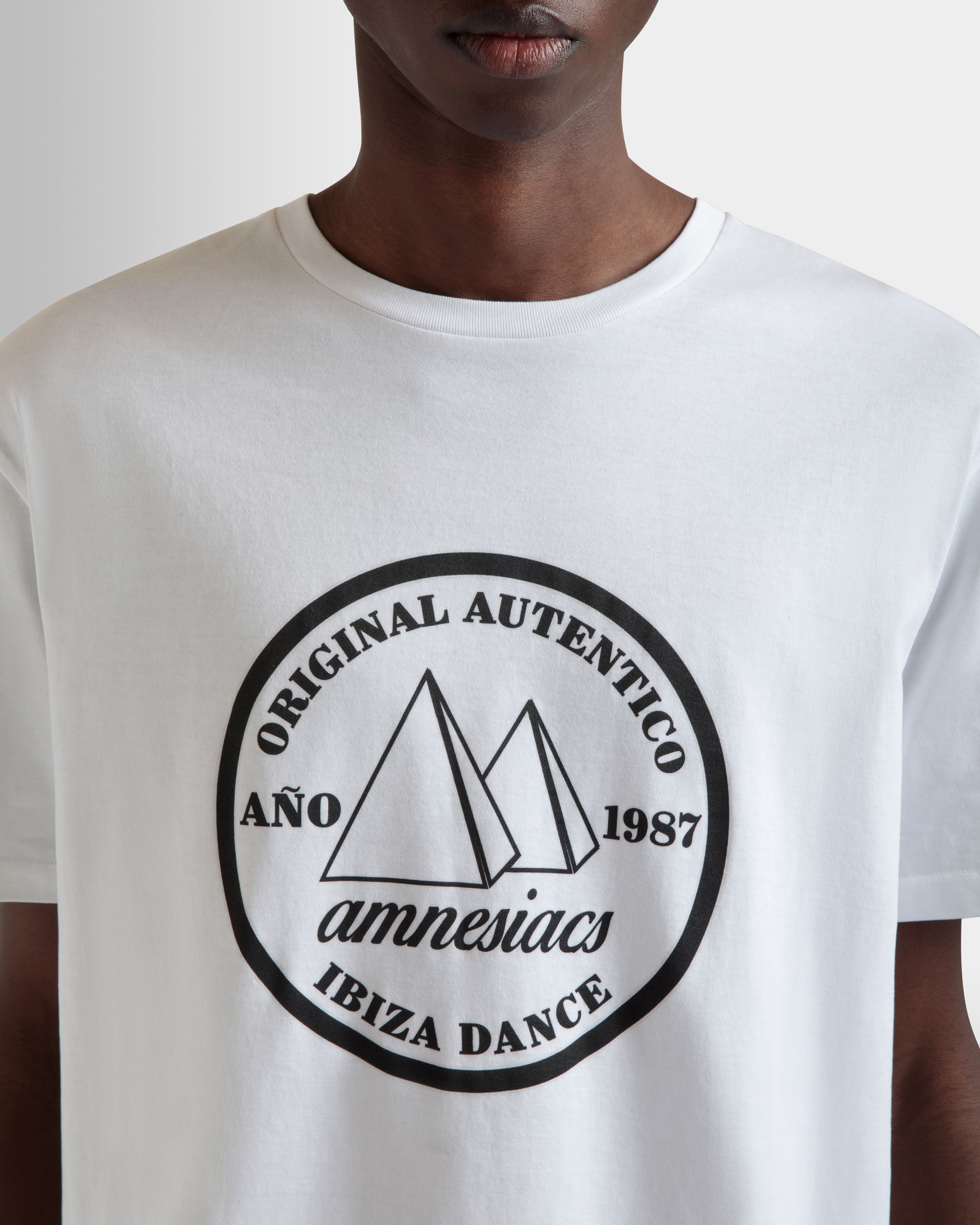 T-Shirt DJ Leo Mas X Bally En Coton Blanc Avec Imprimé Amnesia - Homme - Bally - 03