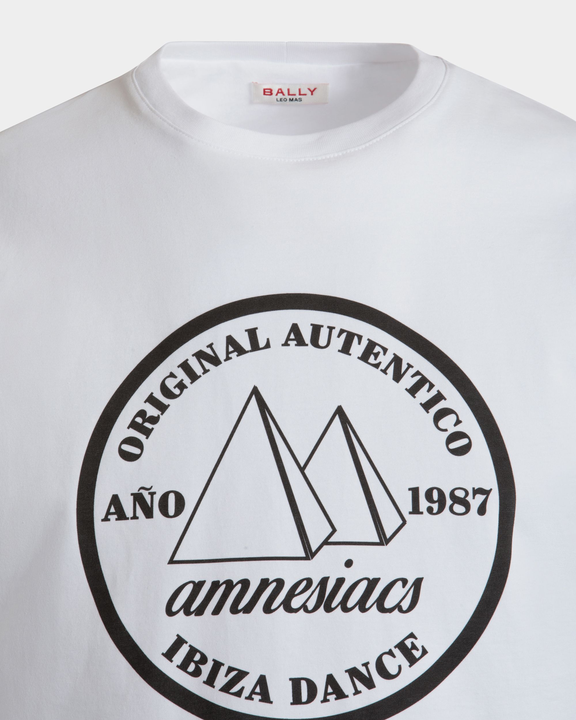 T-Shirt DJ Leo Mas X Bally En Coton Blanc Avec Imprimé Amnesia - Homme - Bally - 04
