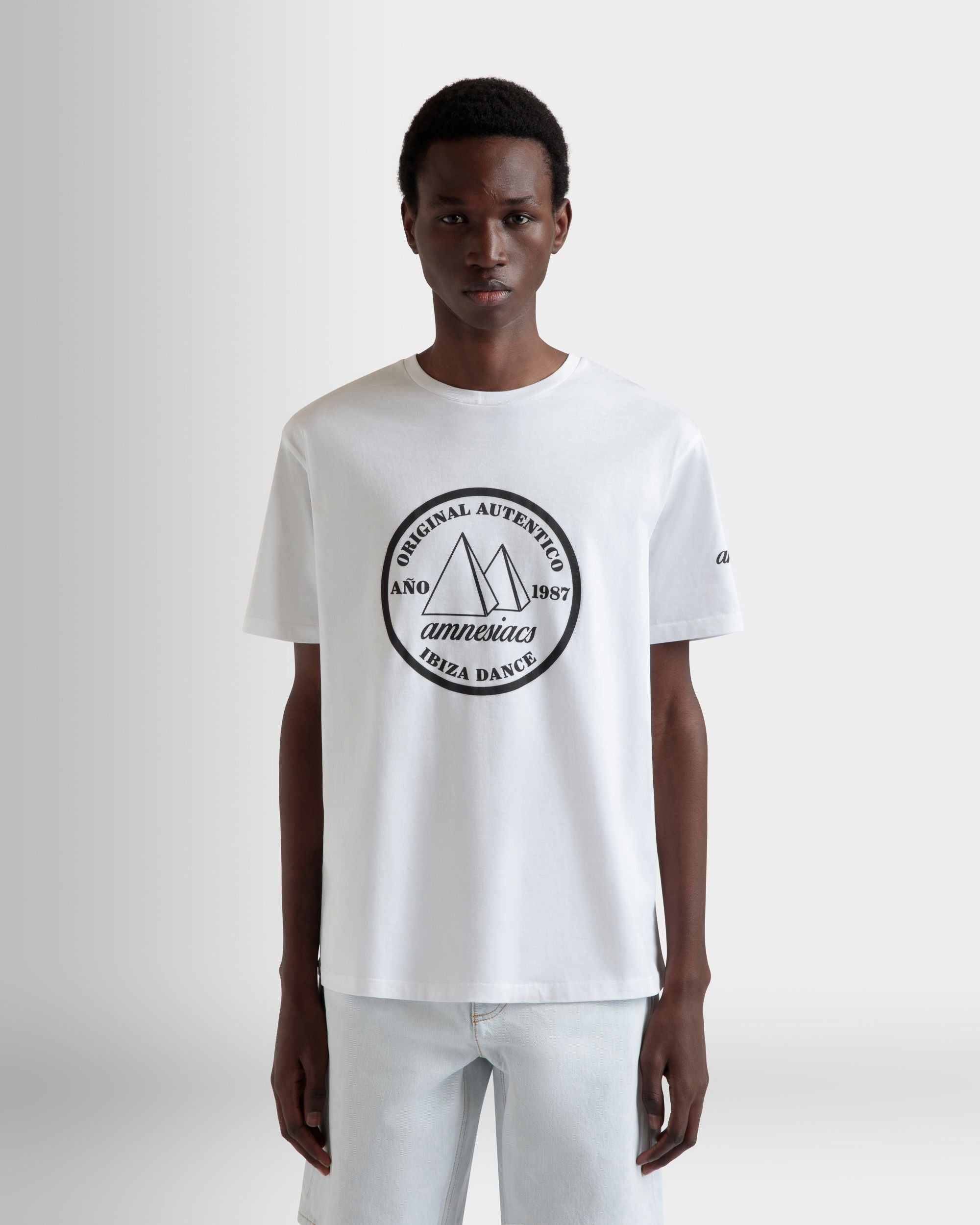 T-Shirt DJ Leo Mas X Bally En Coton Blanc Avec Imprimé Amnesia - Homme - Bally - 08
