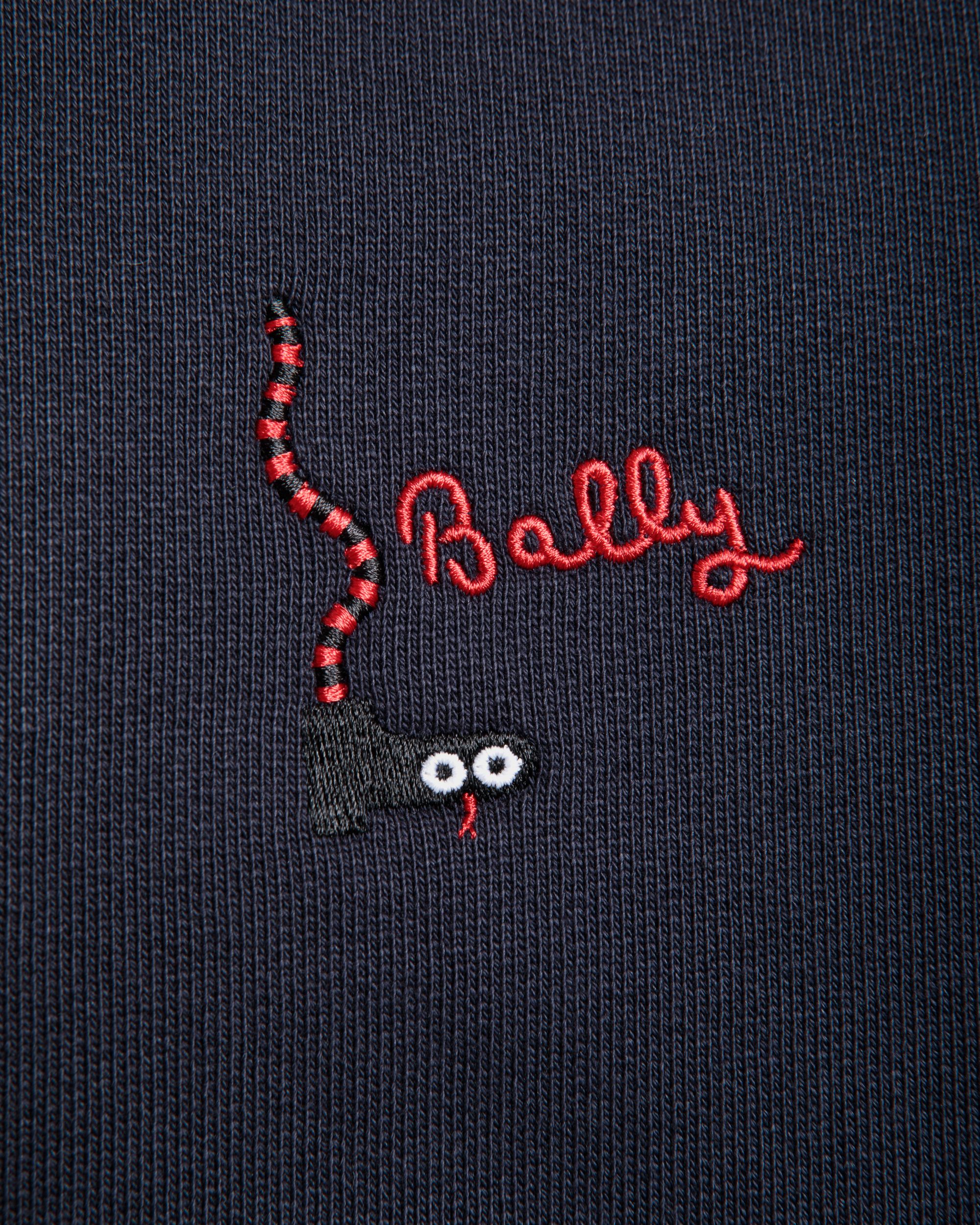Sweat-Shirt À Capuche En Coton Navy Blue - Homme - Bally - 04