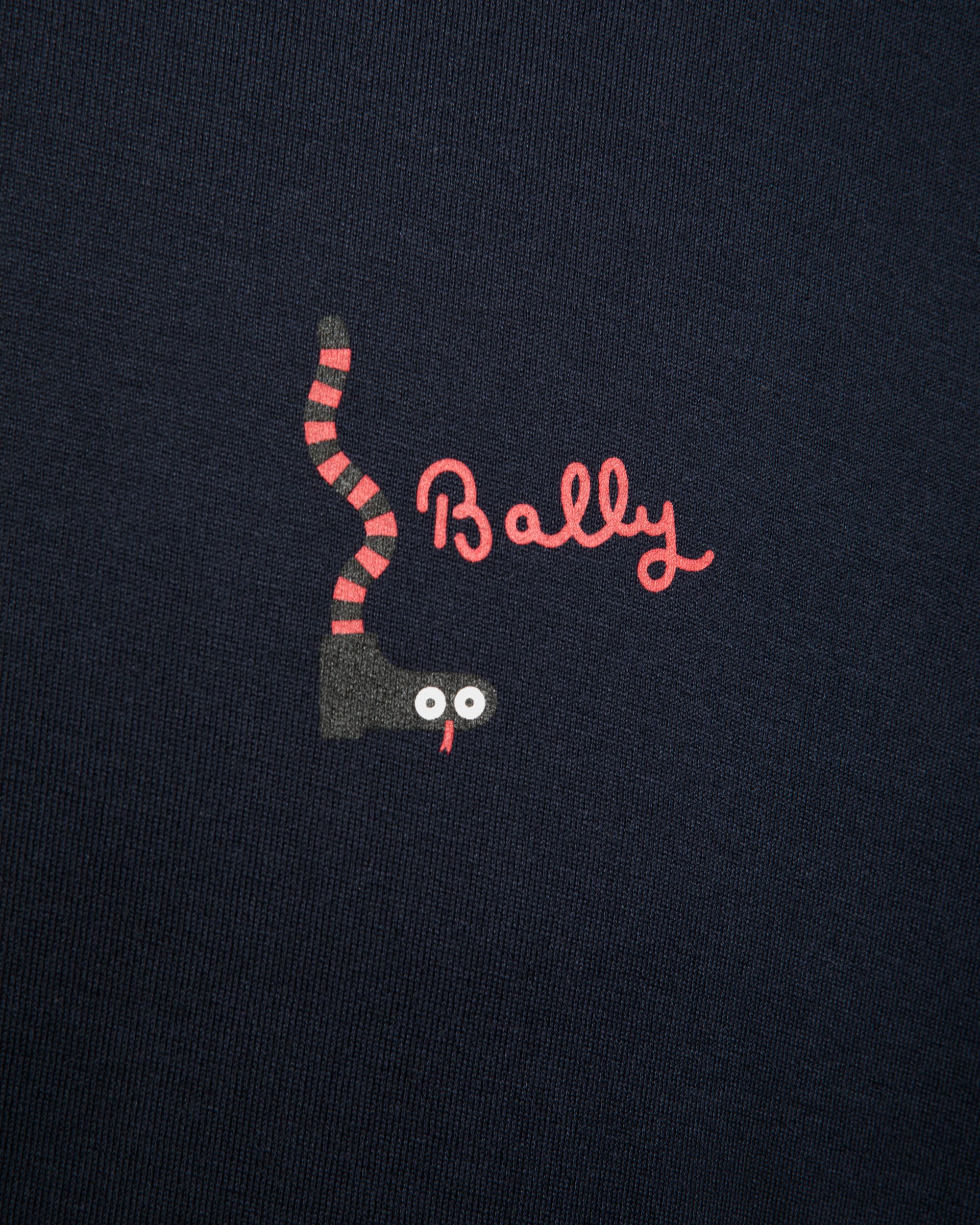 T-Shirt En Coton Navy Blue - Homme - Bally - 04