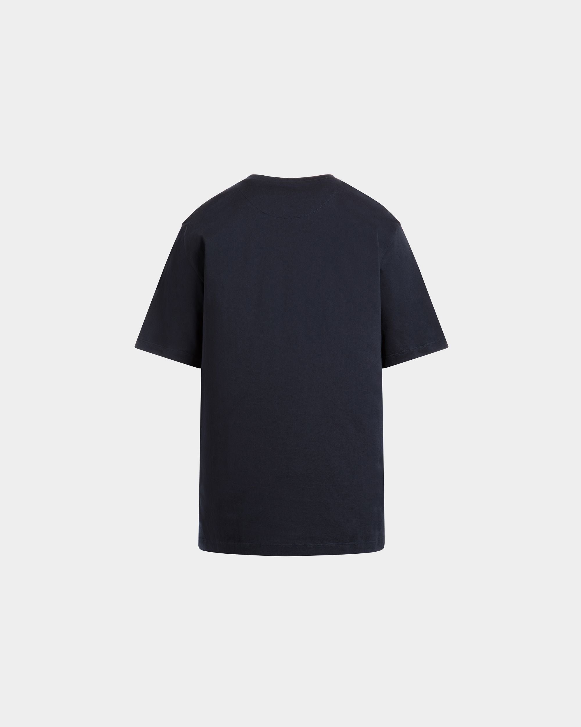 T-Shirt En Coton Navy Blue - Homme - Bally - 07