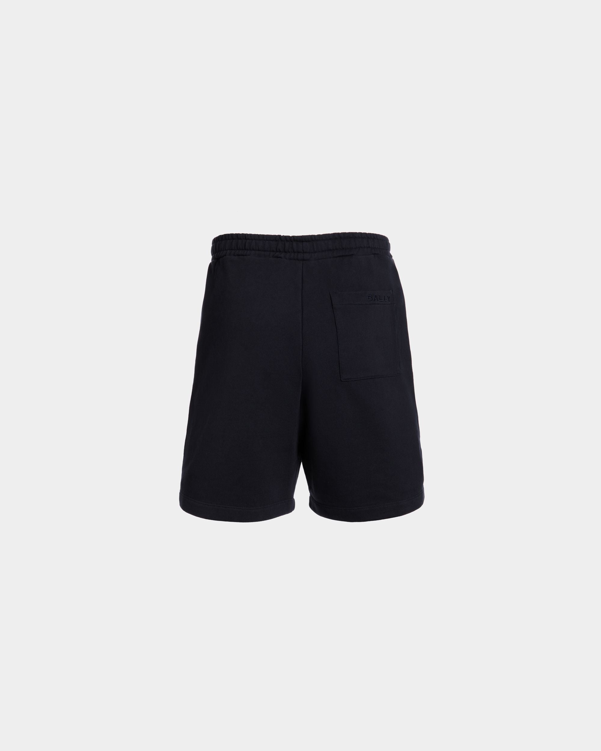 Short Avec Détail Bally Flag En Coton Navy Blue - Homme - Bally - 07