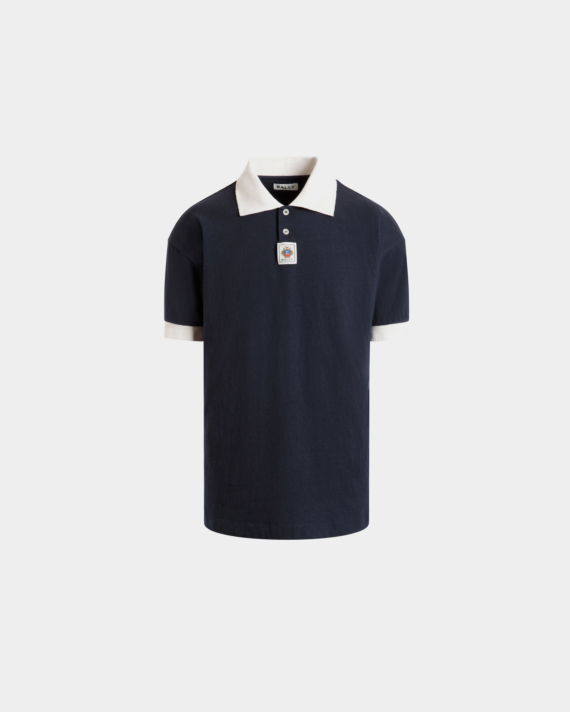 Polo En Coton Stretch Navy Blue - Homme - Bally - 01