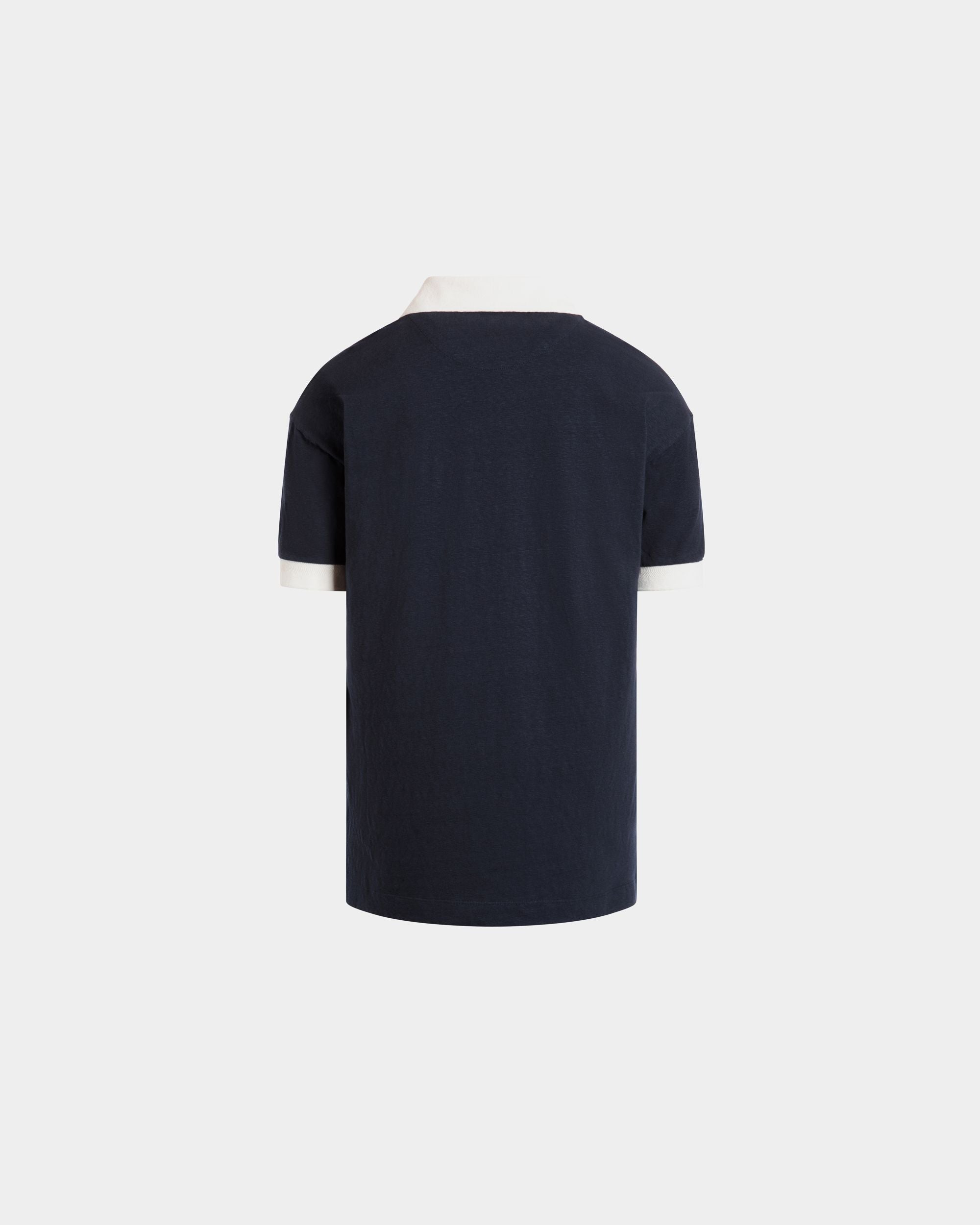 Polo En Coton Stretch Navy Blue - Homme - Bally - 07