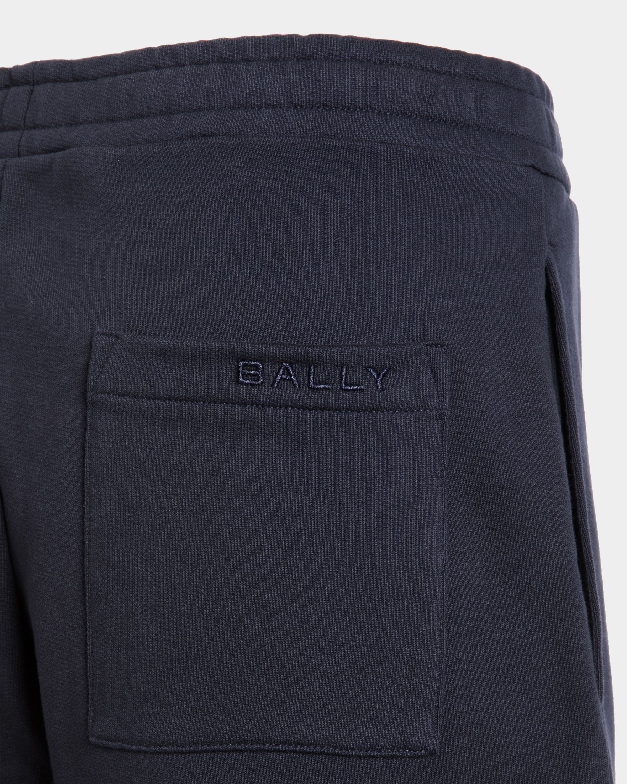 Pantalon De Survêtement Avec Détail Bally Flag En Coton Navy Blue - Homme - Bally - 04