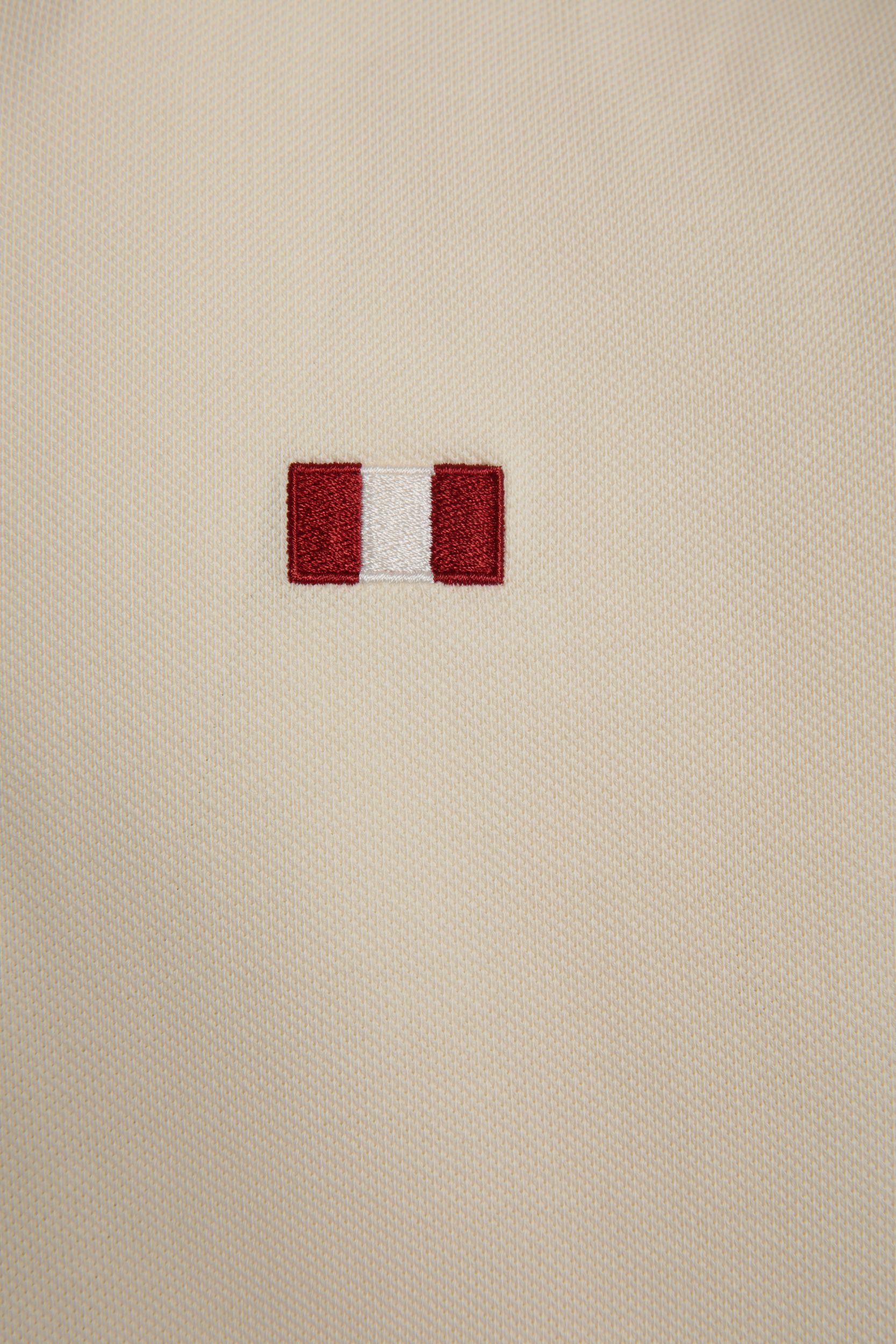 Polo Avec Bally Flag En Coton Ivoire - Homme - Bally - 04
