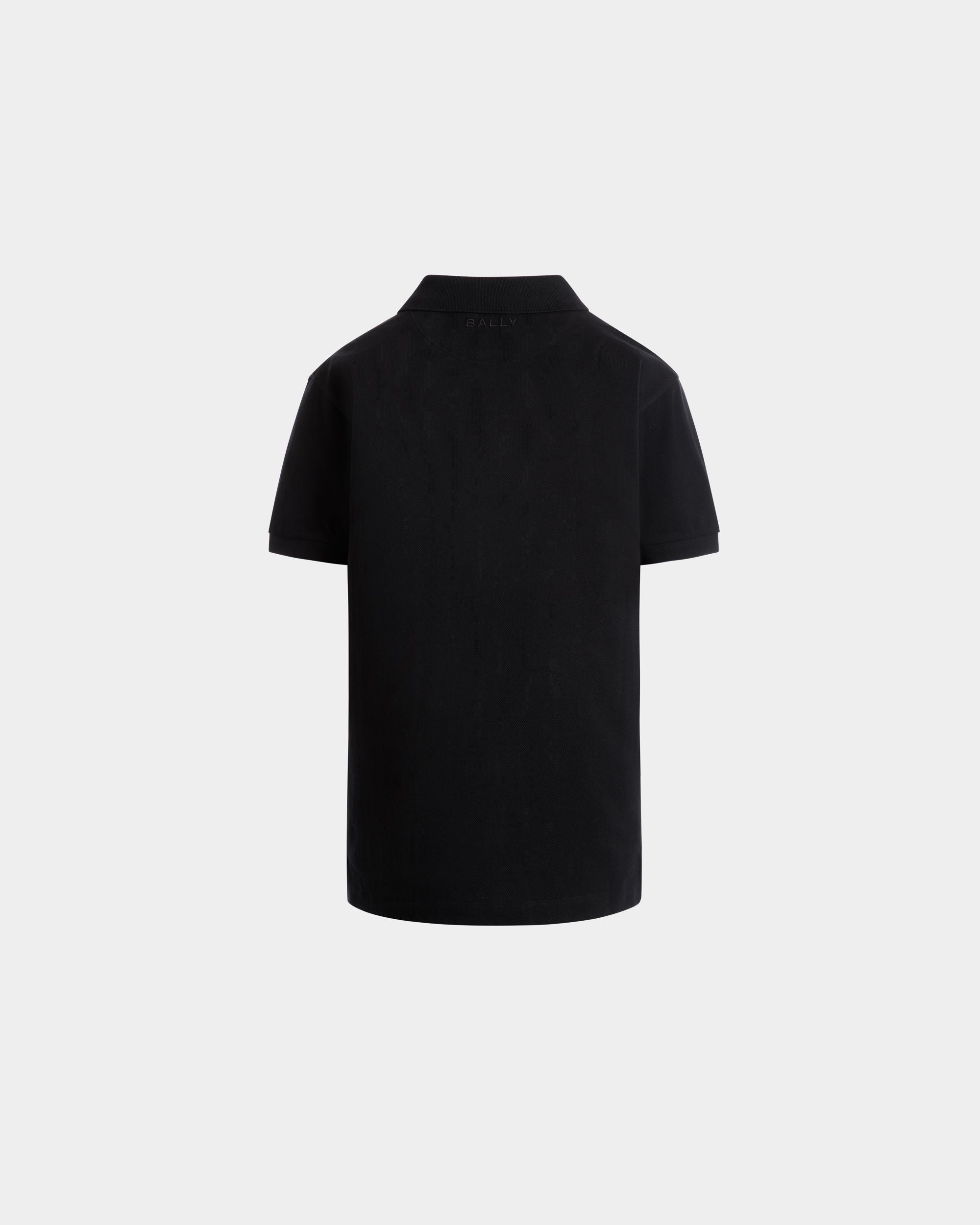 Polo Avec Bally Flag En Coton Noir - Homme - Bally - 07