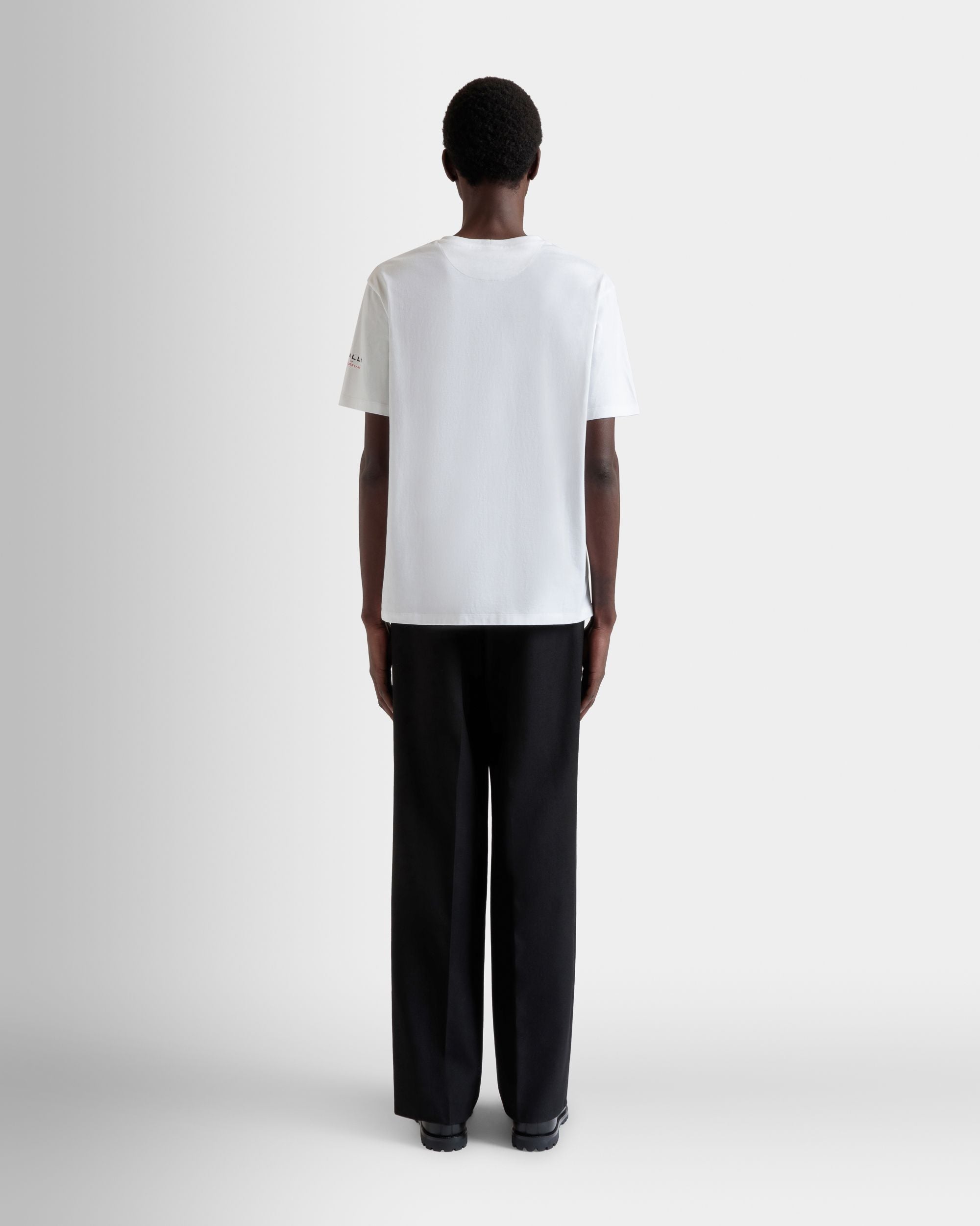 T-Shirt En Coton Blanc - Homme - Bally - 06