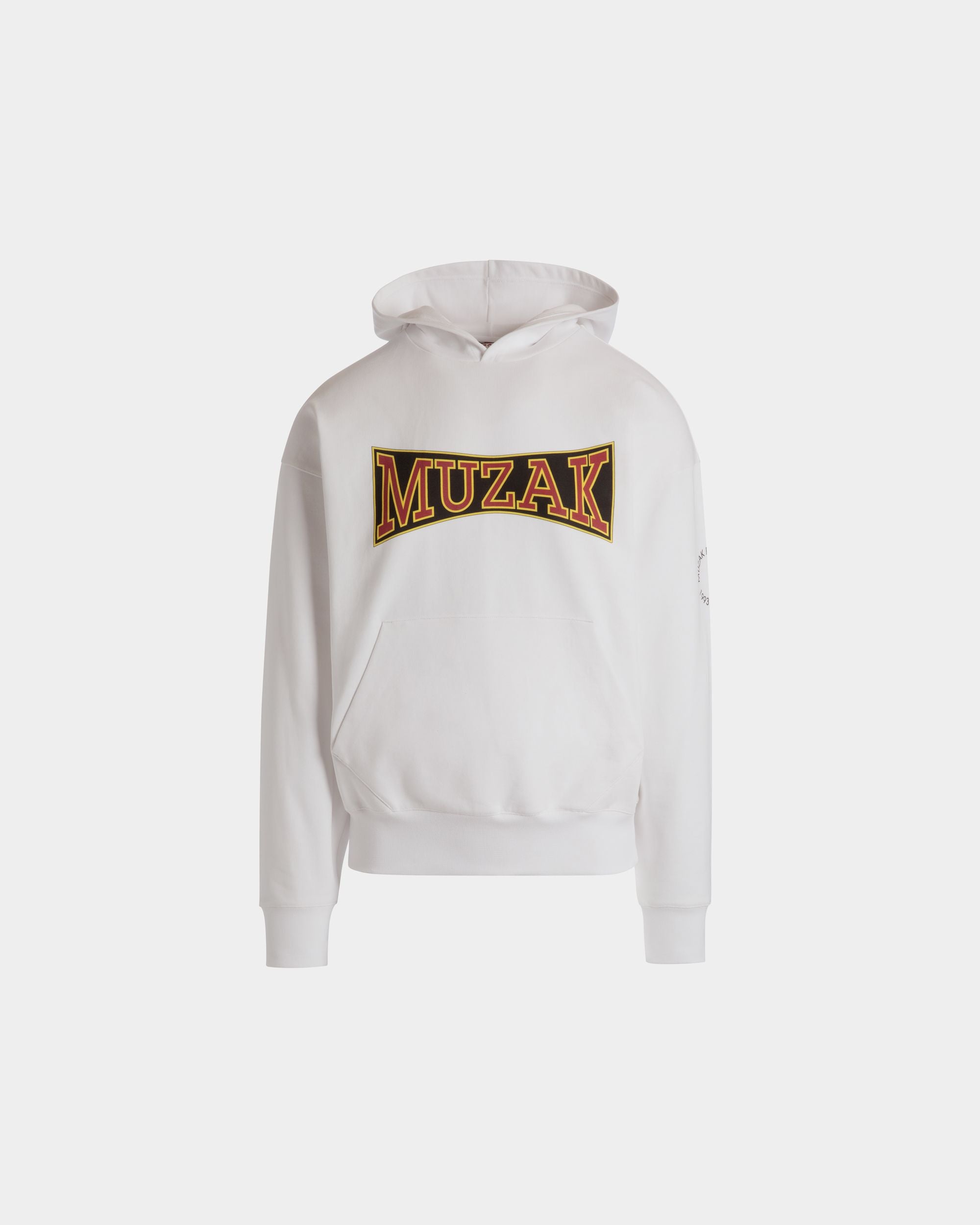 Sweat-Shirt À Capuche DJ Leo Mas X Bally En Coton Blanc Avec Imprimé Muzak - Homme - Bally - 01
