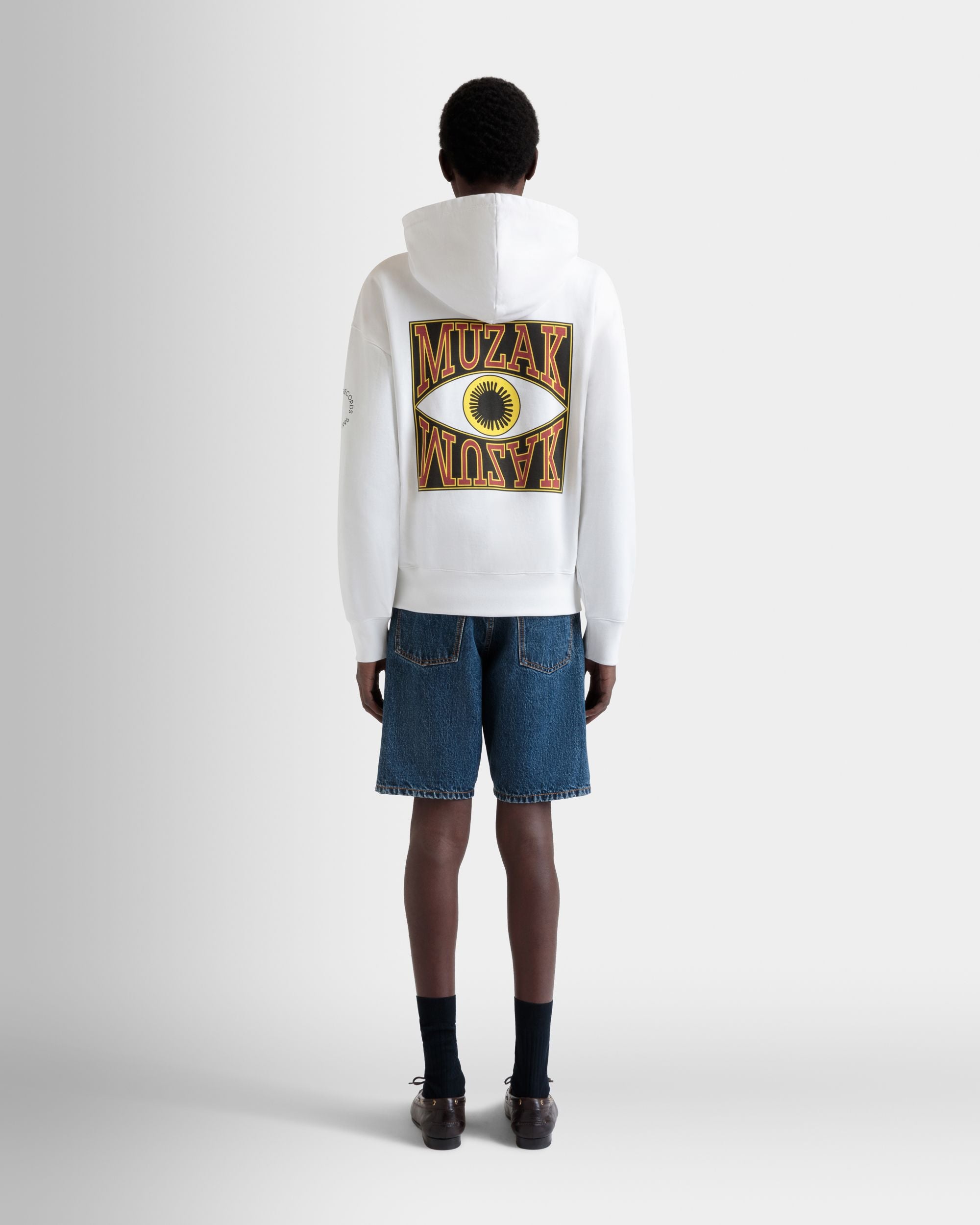 Sweat-Shirt À Capuche DJ Leo Mas X Bally En Coton Blanc Avec Imprimé Muzak - Homme - Bally - 06