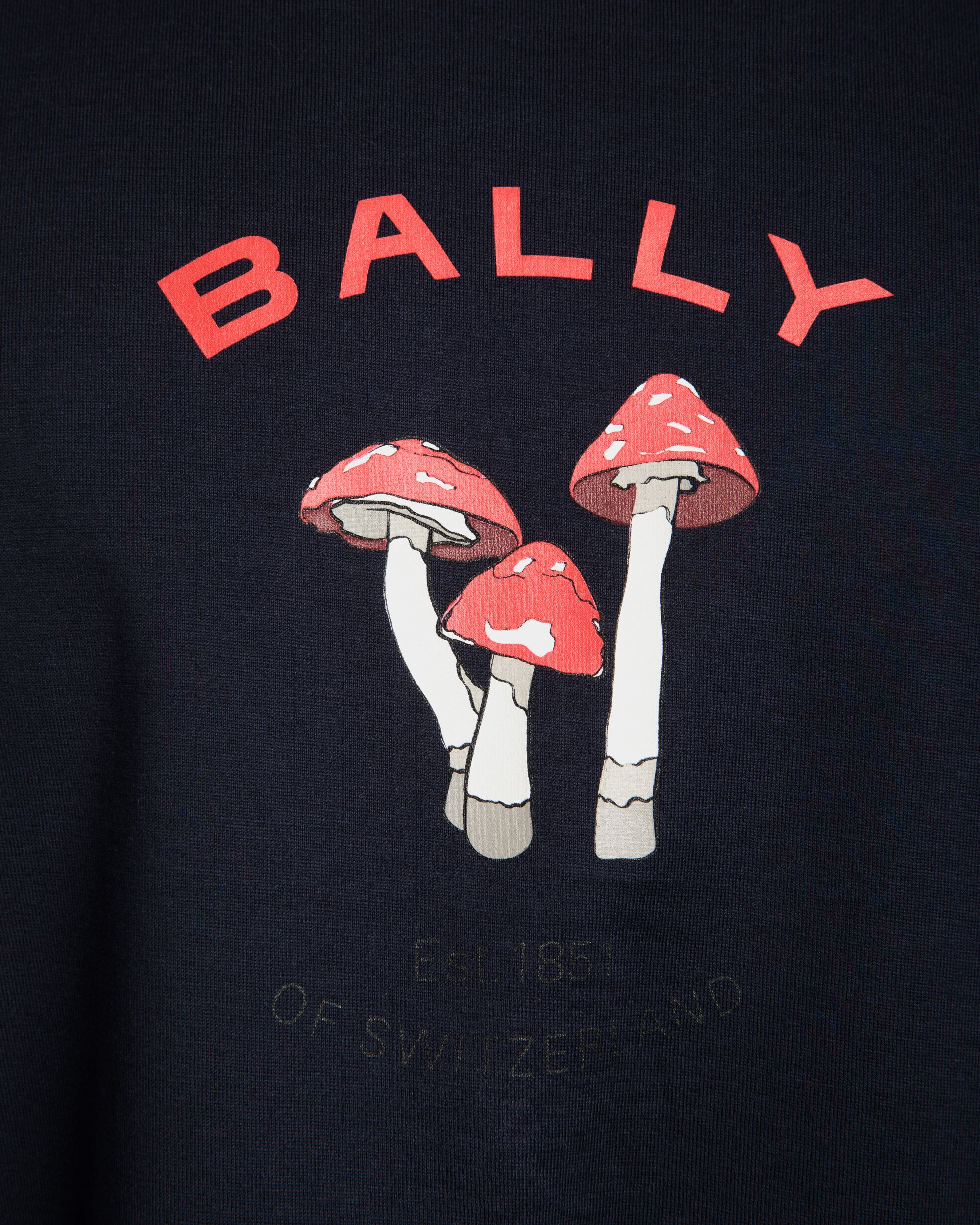 T-Shirt Avec Enchanting Mushrooms En Coton Navy Blue - Homme - Bally - 04
