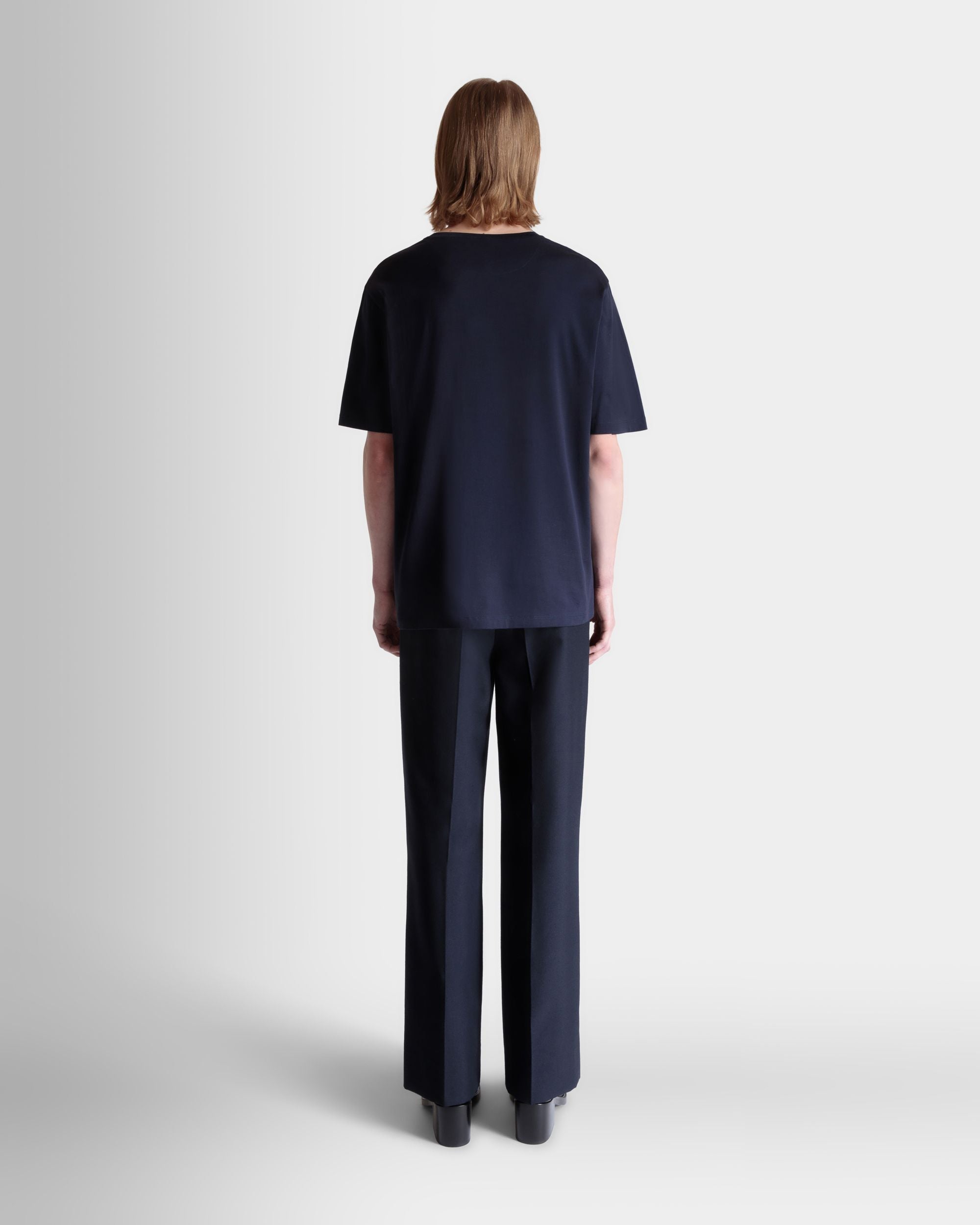 T-Shirt Avec Enchanting Mushrooms En Coton Navy Blue - Homme - Bally - 06