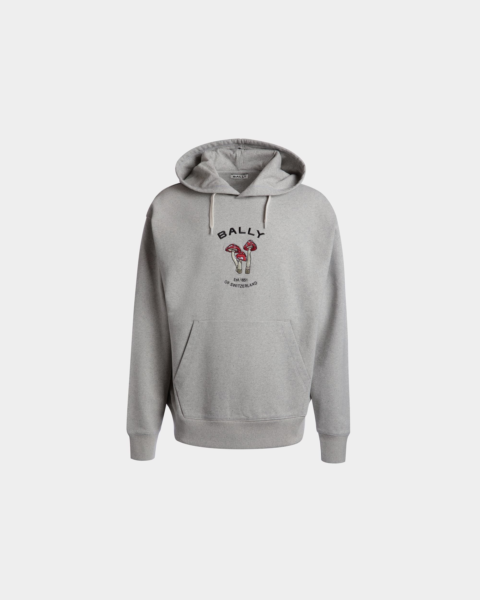 Sweat-Shirt À Capuche Avec Enchanting Mushrooms En Coton Gris Chiné - Homme - Bally - 01