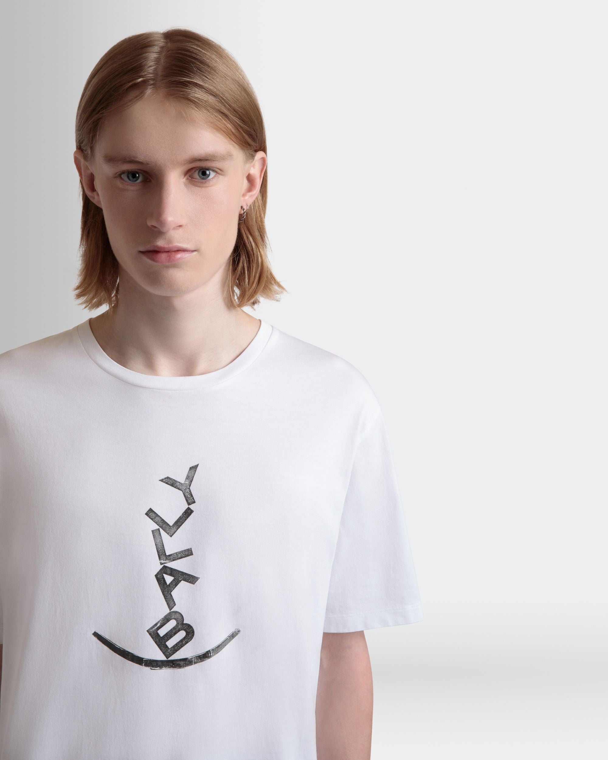 T-Shirt Avec Graphisme Beni Bischof Rocking Bally En Coton Blanc - Homme - Bally - 03