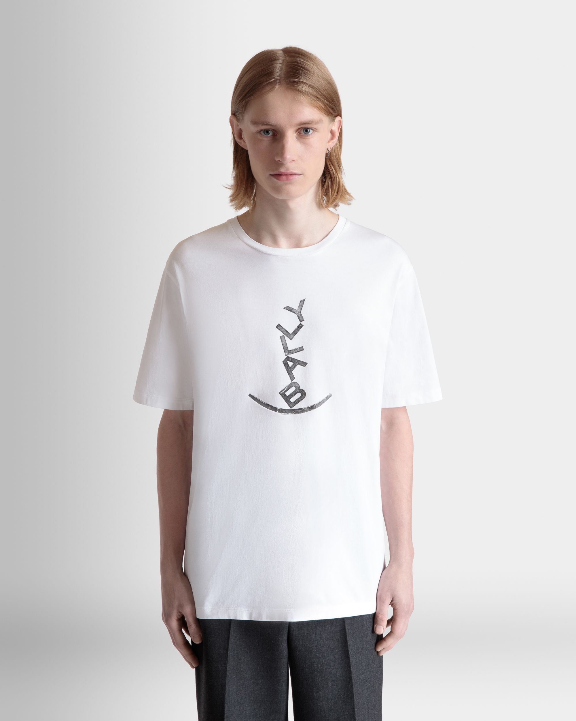 T-Shirt Avec Graphisme Beni Bischof Rocking Bally En Coton Blanc - Homme - Bally - 08