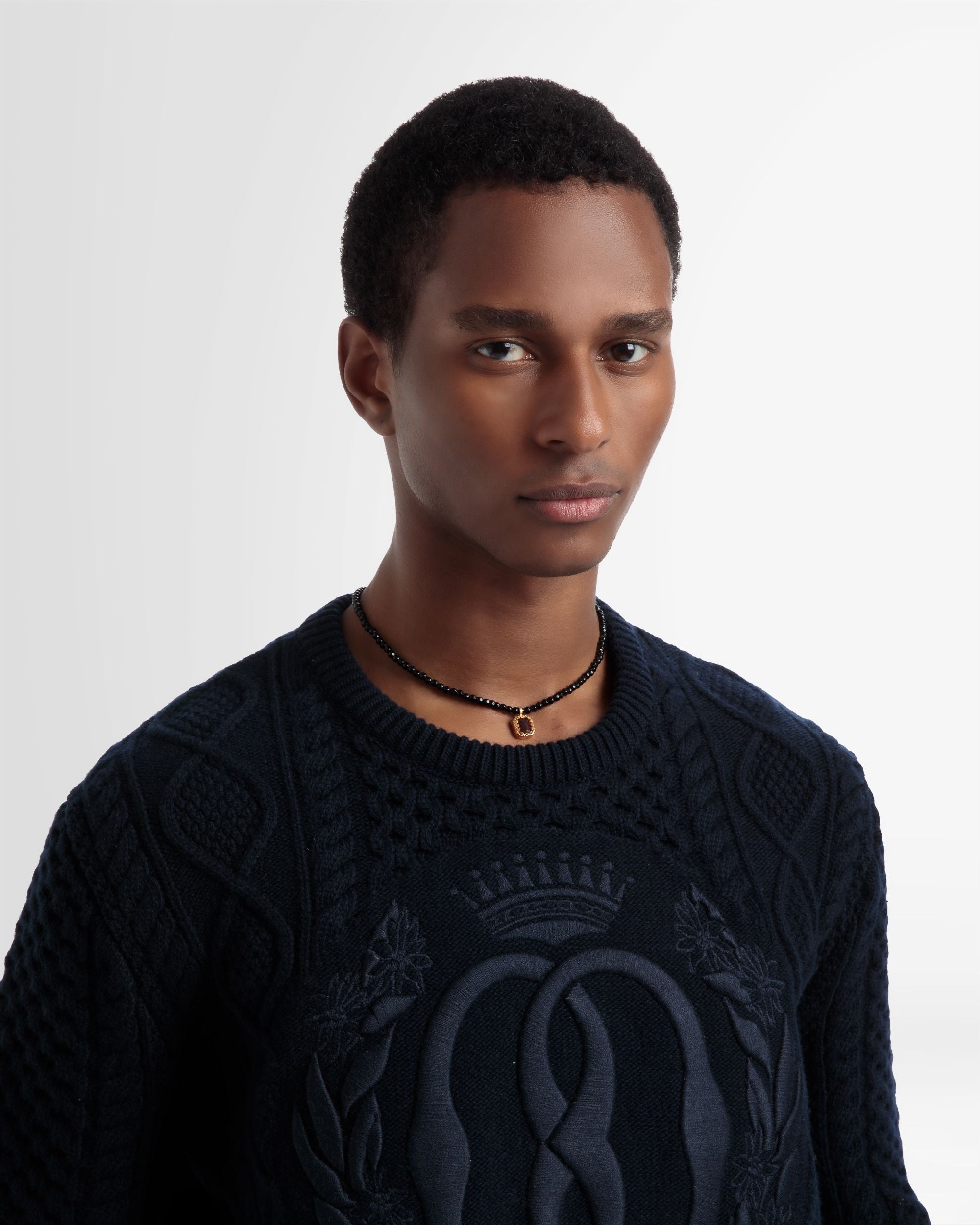 Pull Ras-du-cou En Laine Bleu Marine - Homme - Bally - 04