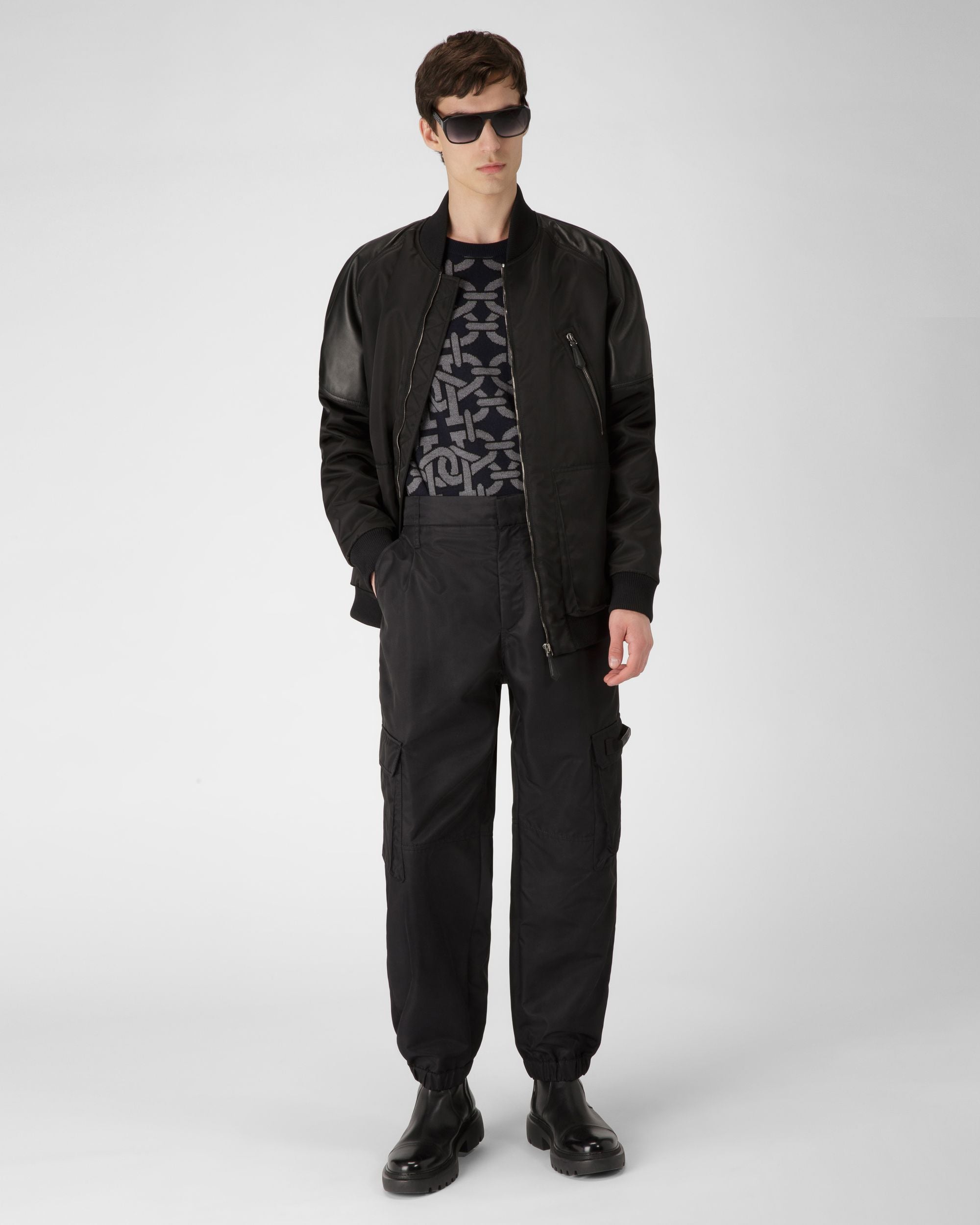 Col Ras Du Cou En Laine Bleu Marine - Homme - Bally - 05