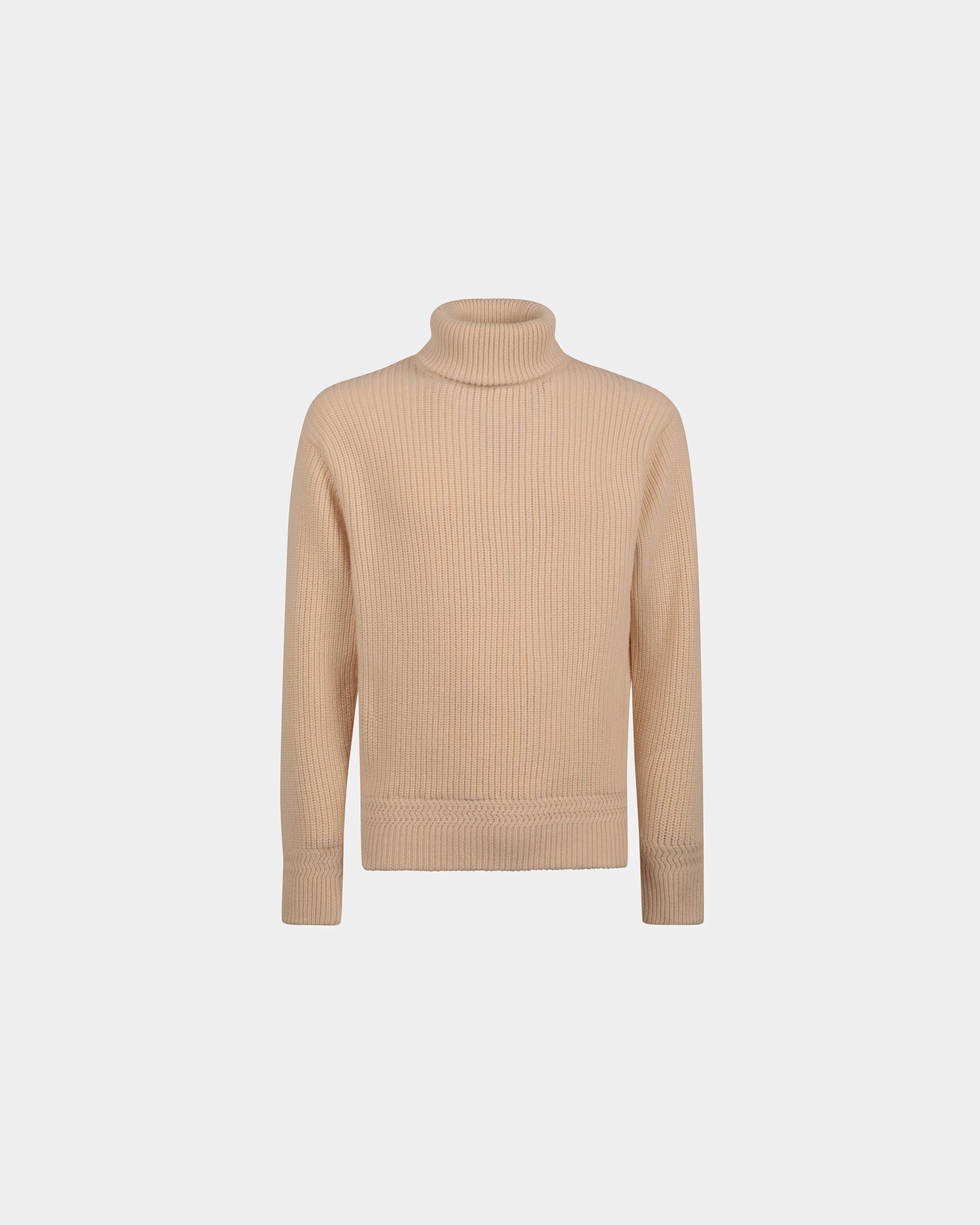 Pull À Col Roulé En Laine Beige - Homme - Bally - 01