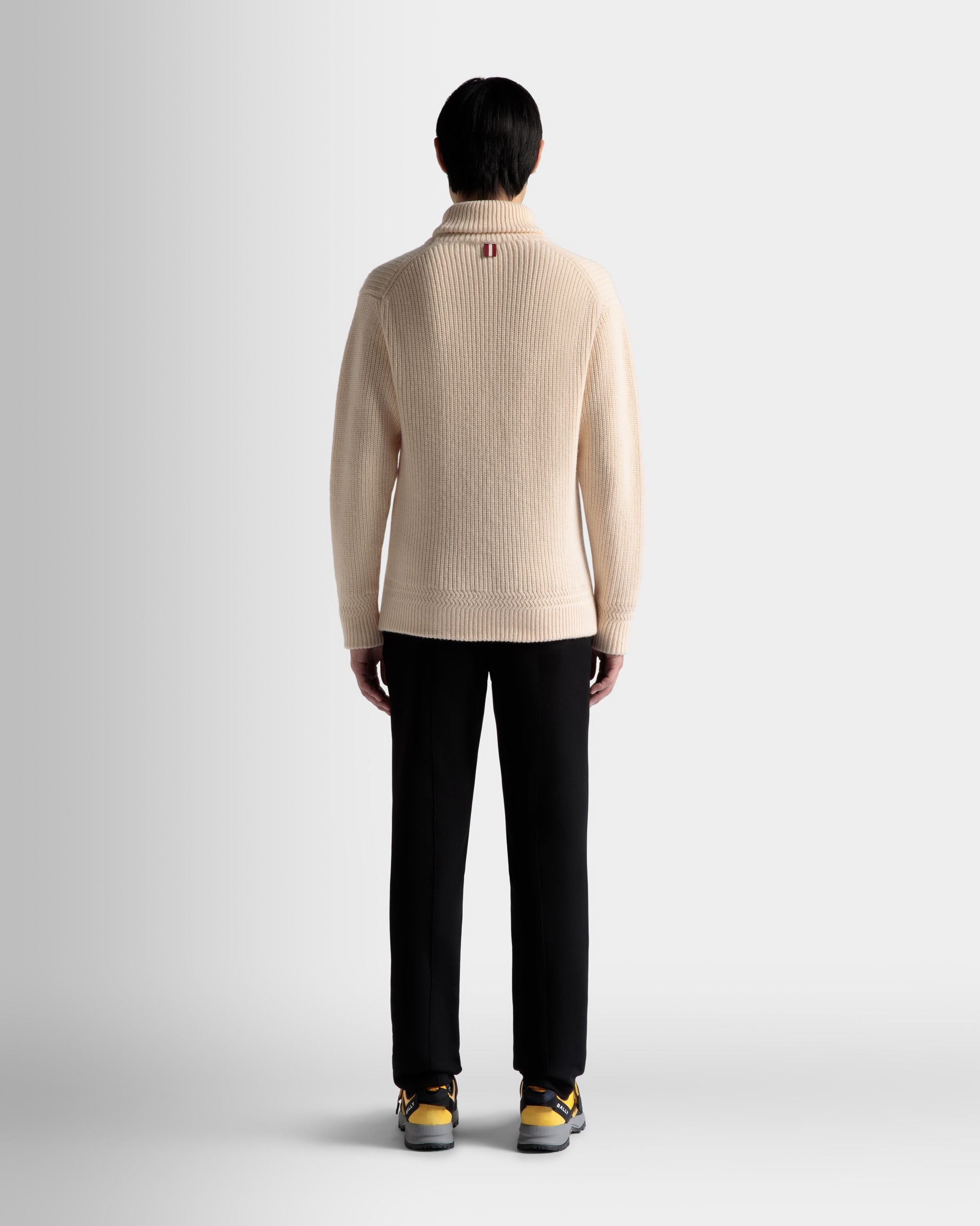 Pull À Col Roulé En Laine Beige - Homme - Bally - 06