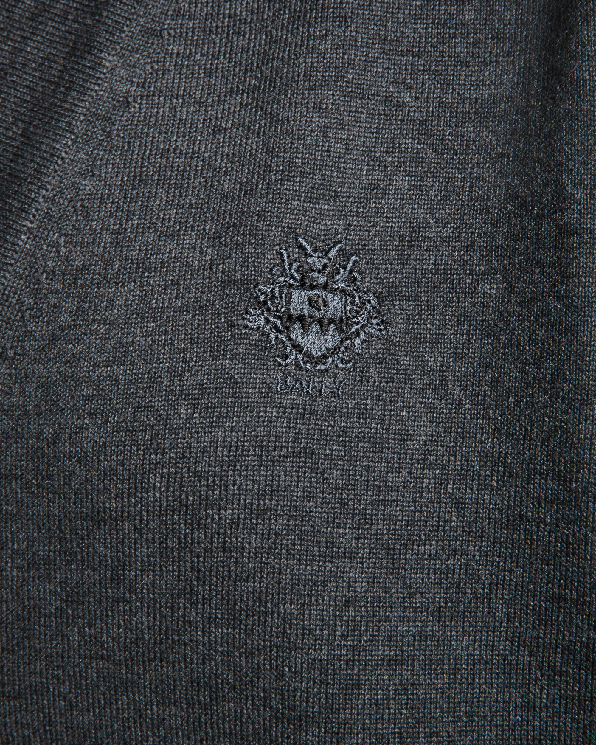 Cardigan Avec Logo Bally Crest En Laine Gris Foncé - Homme - Bally - 02