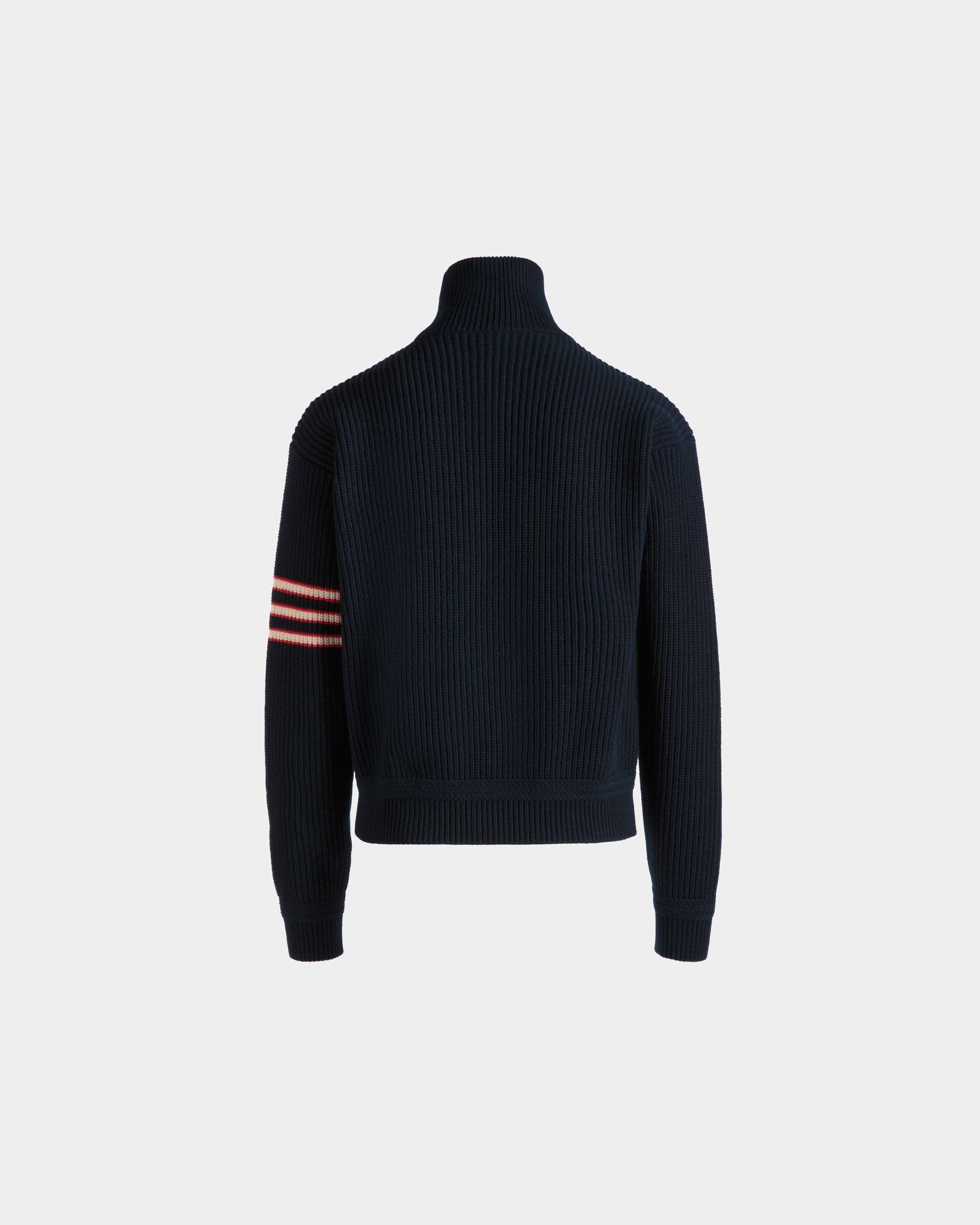 Col Roulé Avec Logo Bally Crest En Laine Navy Blue - Homme - Bally - 03