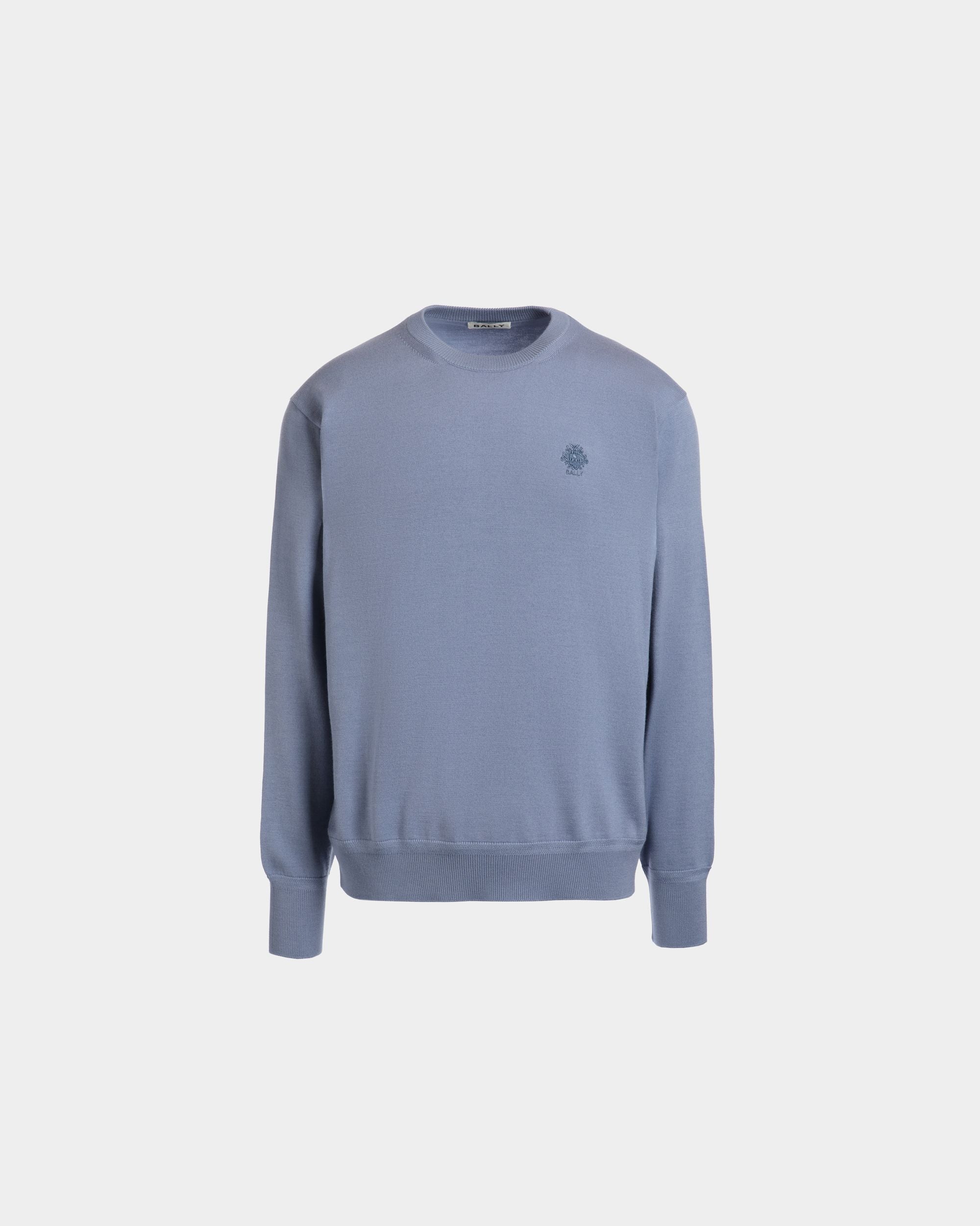 Pull Ras-Du-Cou En Mélange Laine Et Cachemire Light Blue - Homme - Bally - 01