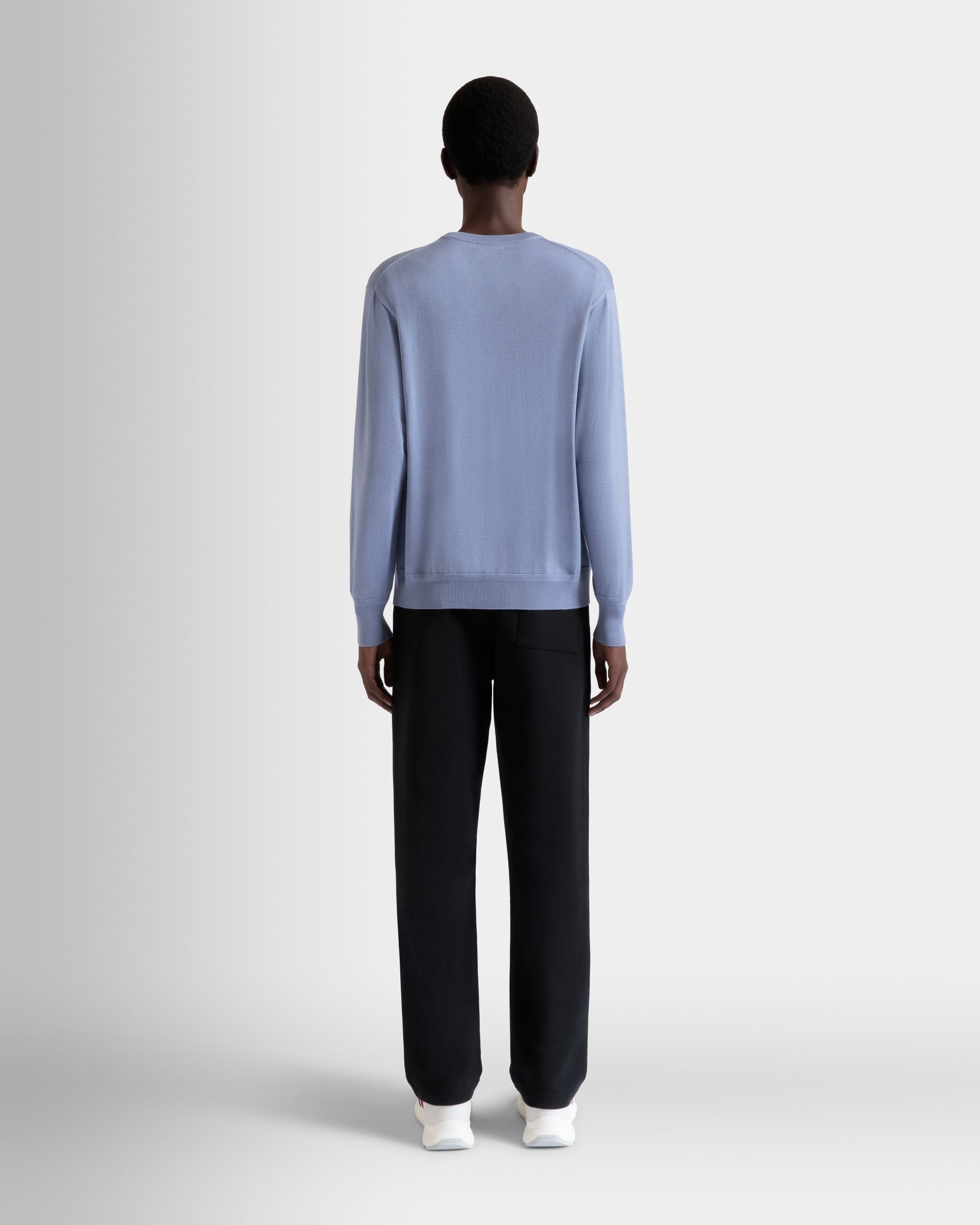 Pull Ras-Du-Cou En Mélange Laine Et Cachemire Light Blue - Homme - Bally - 06