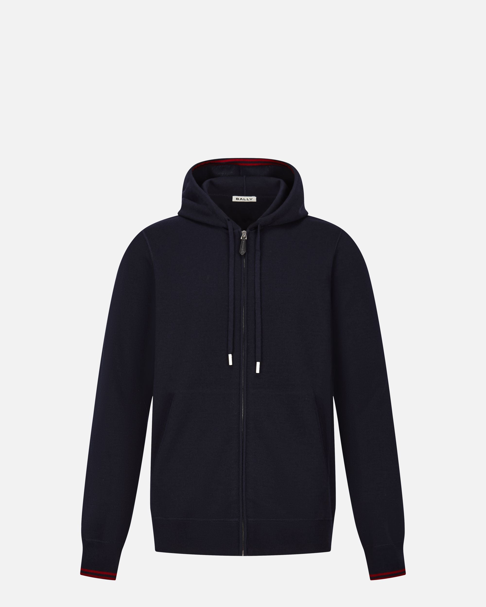 Sweat-Shirt À Capuche En Laine Navy Blue - Homme - Bally - 01