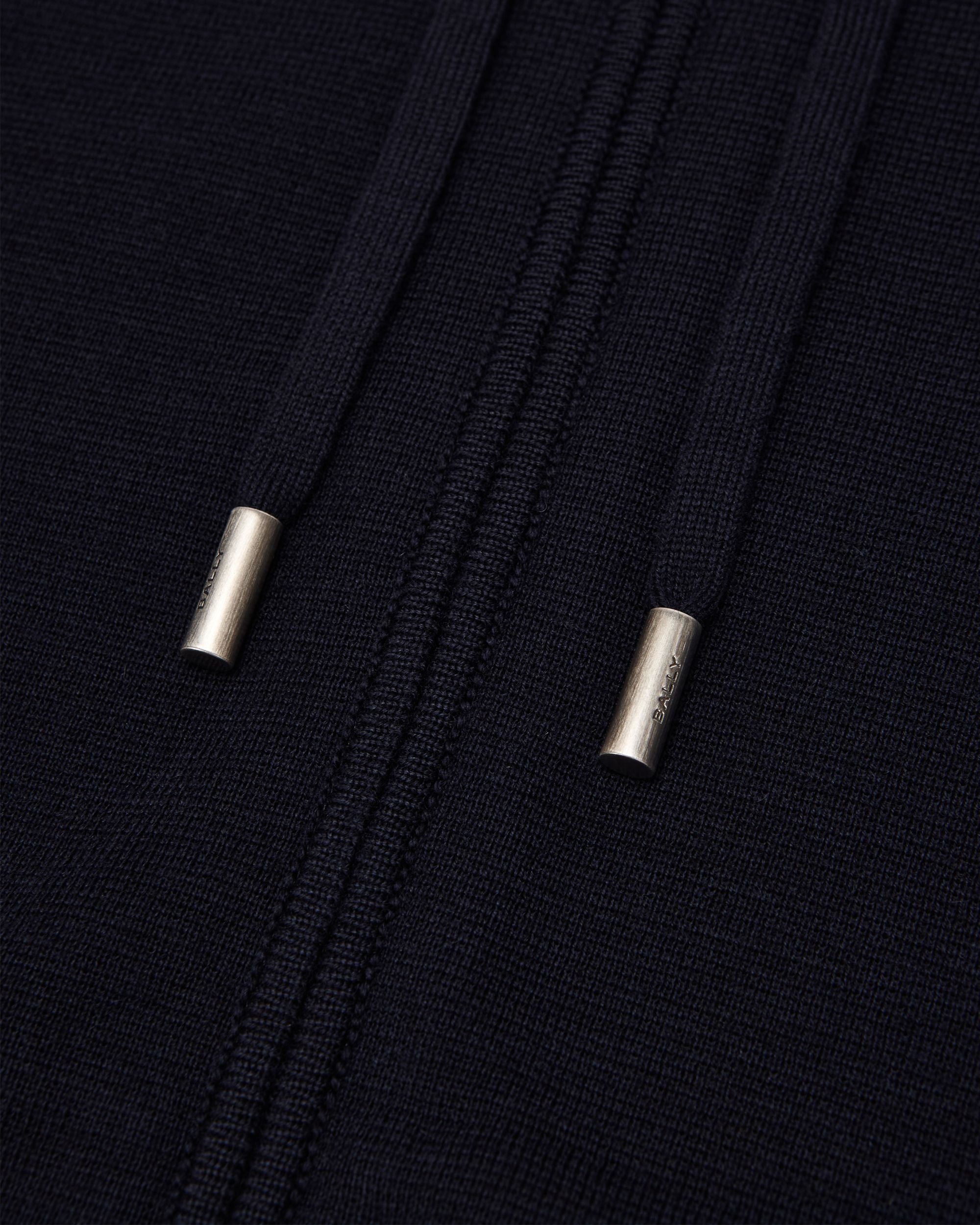 Sweat-Shirt À Capuche En Laine Navy Blue - Homme - Bally - 04