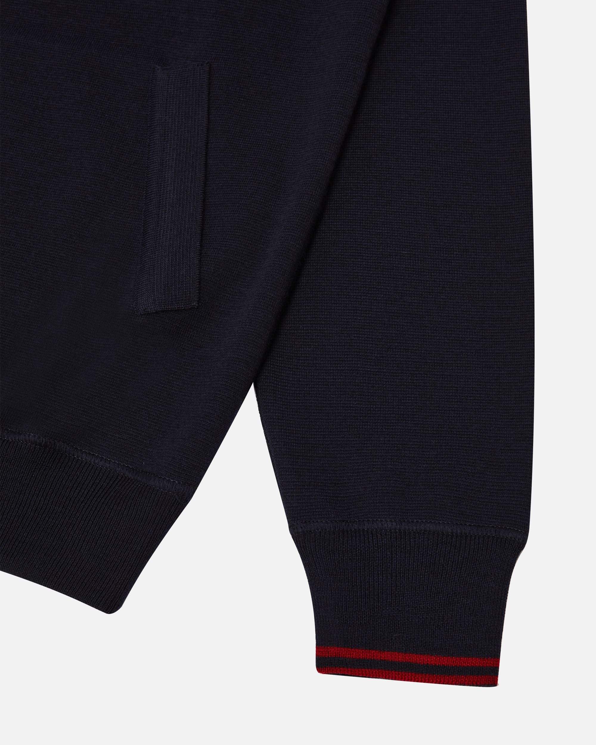 Sweat-Shirt À Capuche En Laine Navy Blue - Homme - Bally - 05