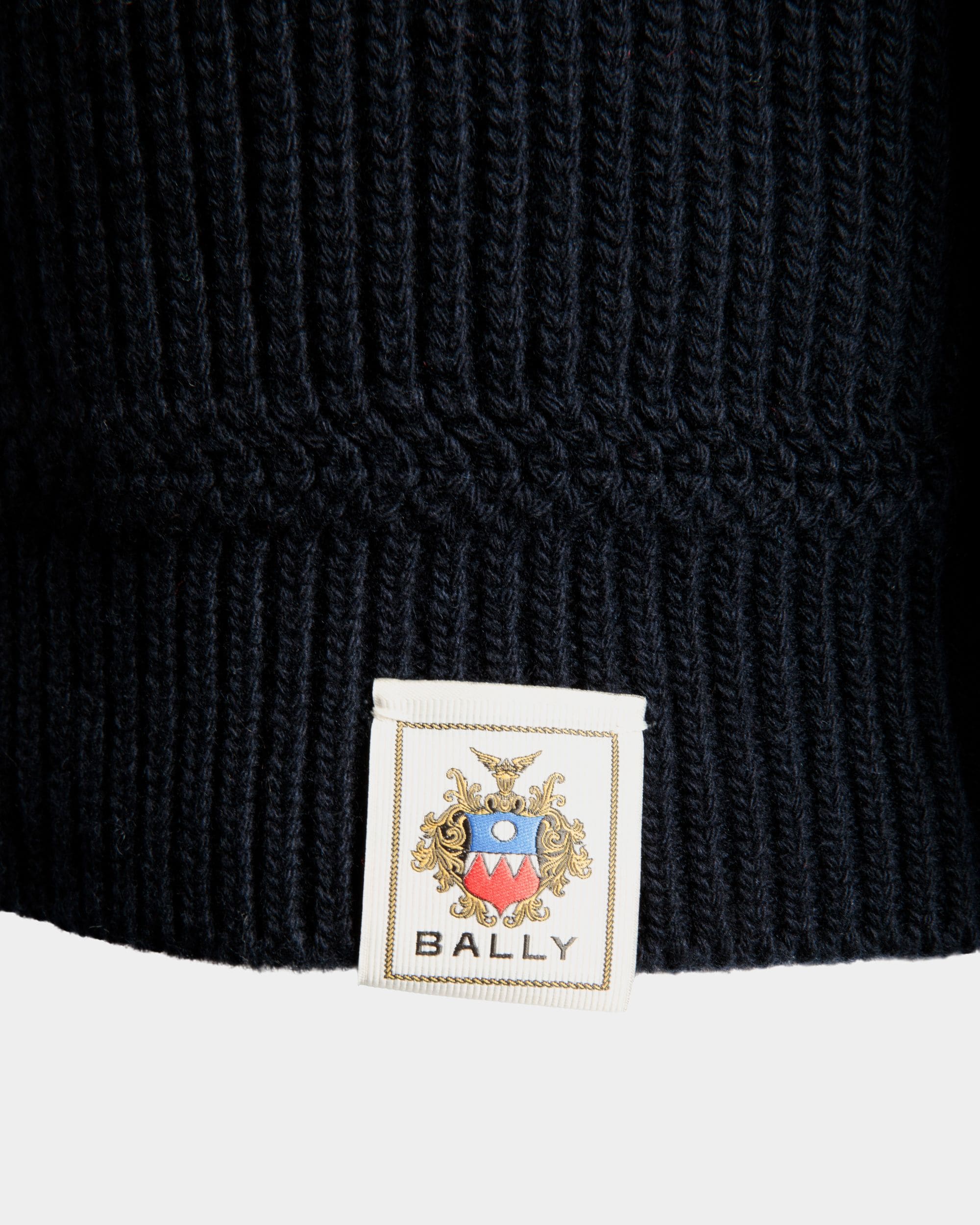 Cardigan En Laine Navy Blue - Homme - Bally - 02