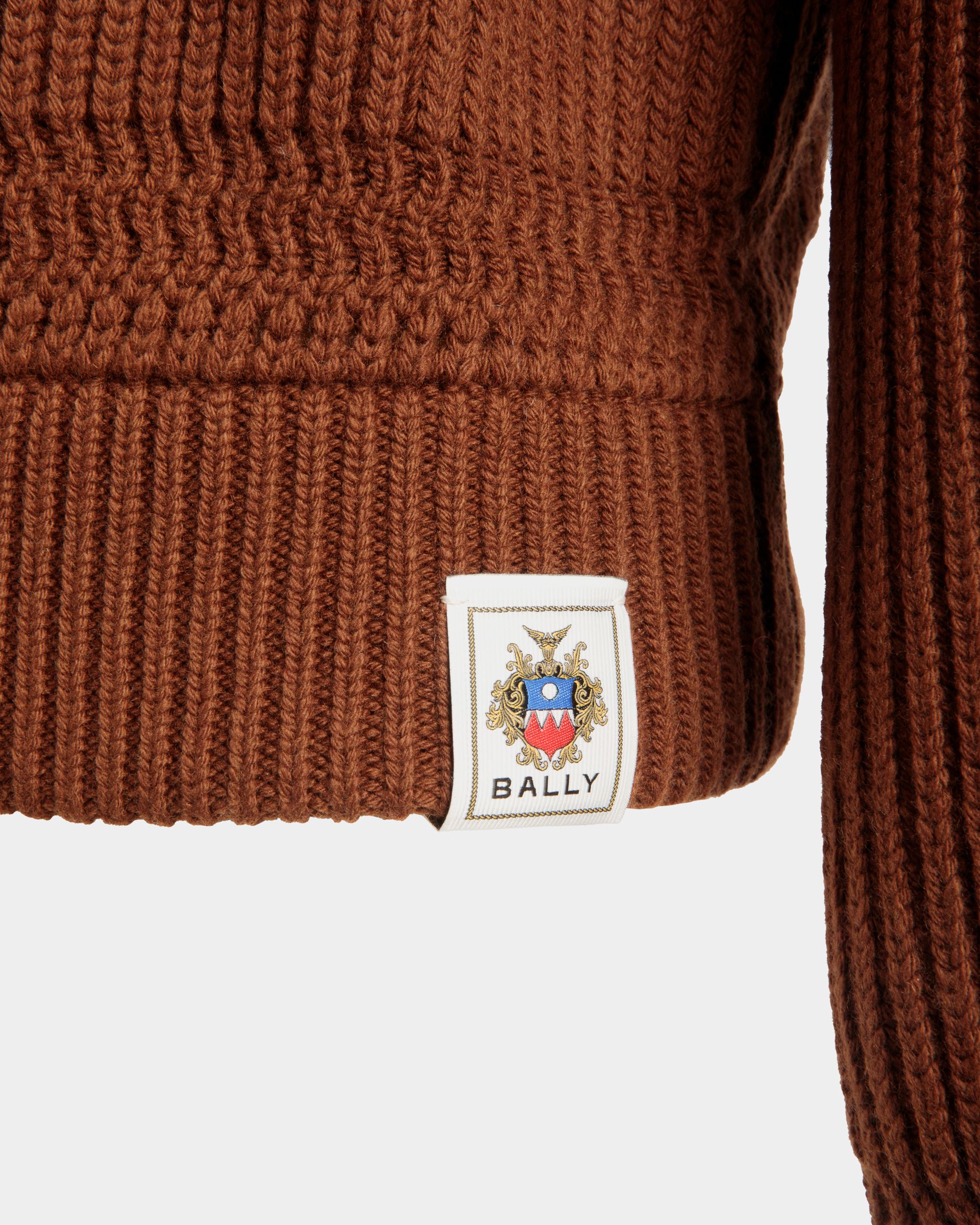 Pull Ras-Du-Cou En Laine Marron - Homme - Bally - 02