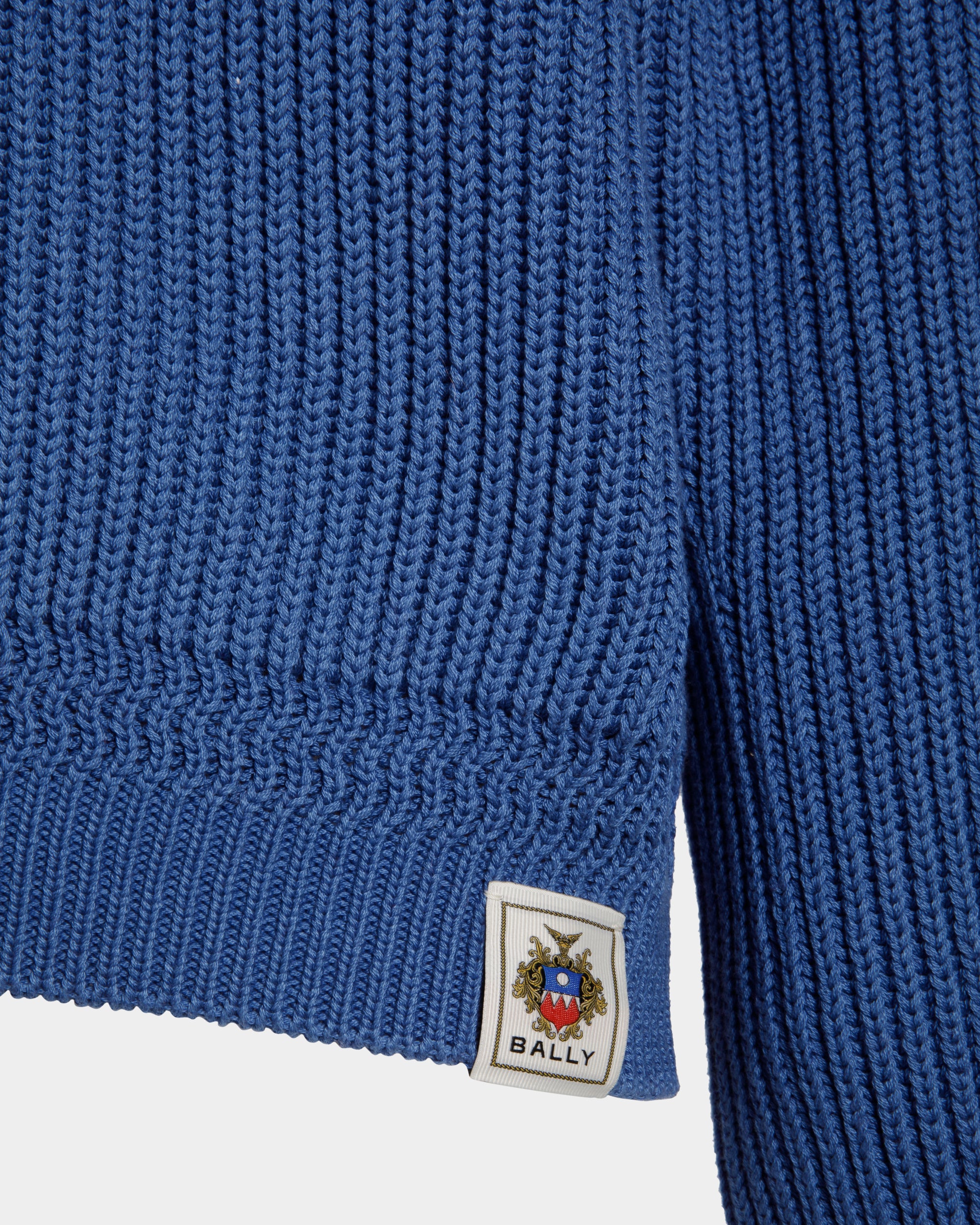 Pull Ras-Du-Cou En Coton Medium Blue - Homme - Bally - 04