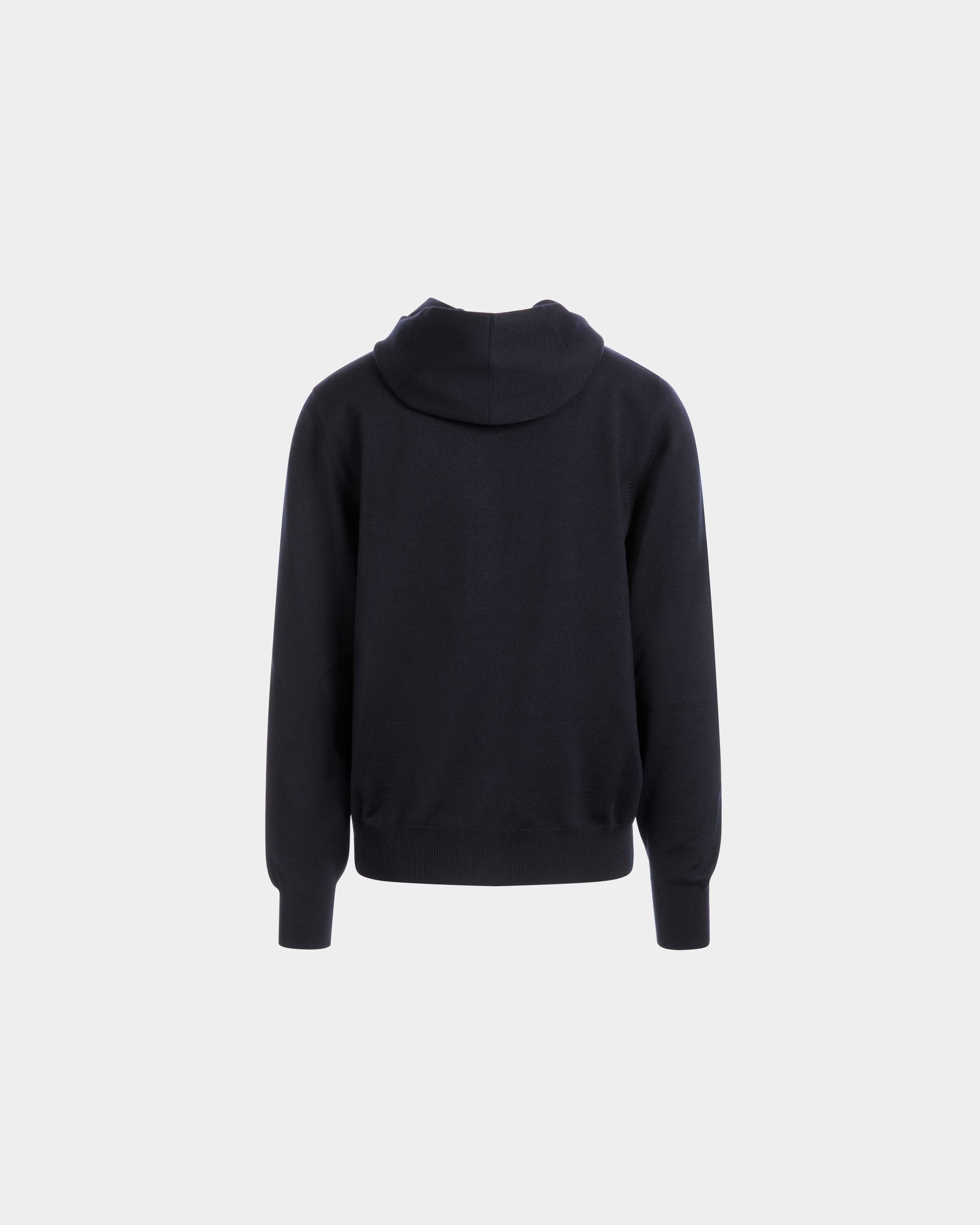 Sweat-Shirt À Capuche En Laine Navy Blue - Homme - Bally - 07