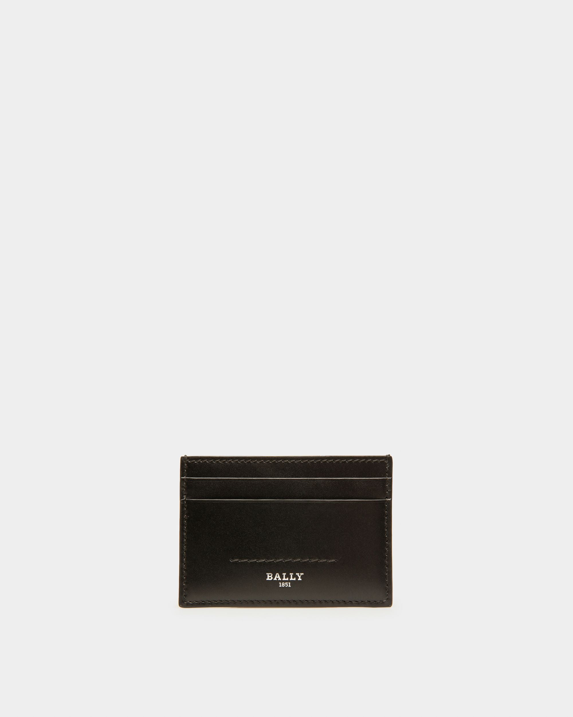 Schar Porte-Cartes En Cuir Noir - Homme - Bally - 01