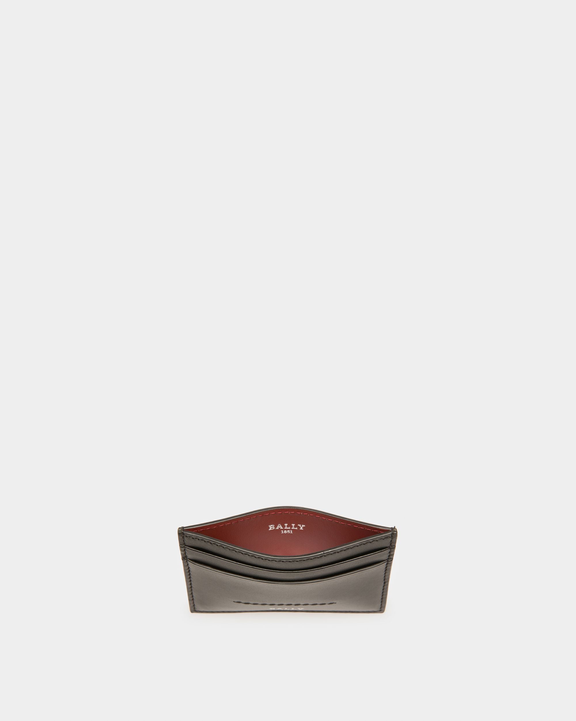 Schar Porte-Cartes En Cuir Noir - Homme - Bally - 03