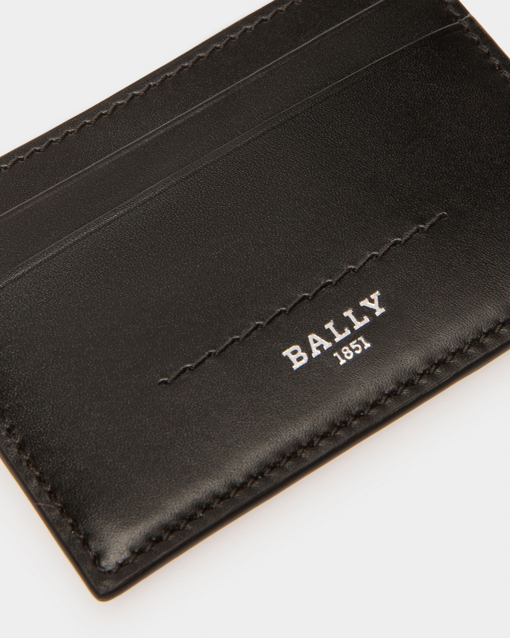 Schar Porte-Cartes En Cuir Noir - Homme - Bally - 04
