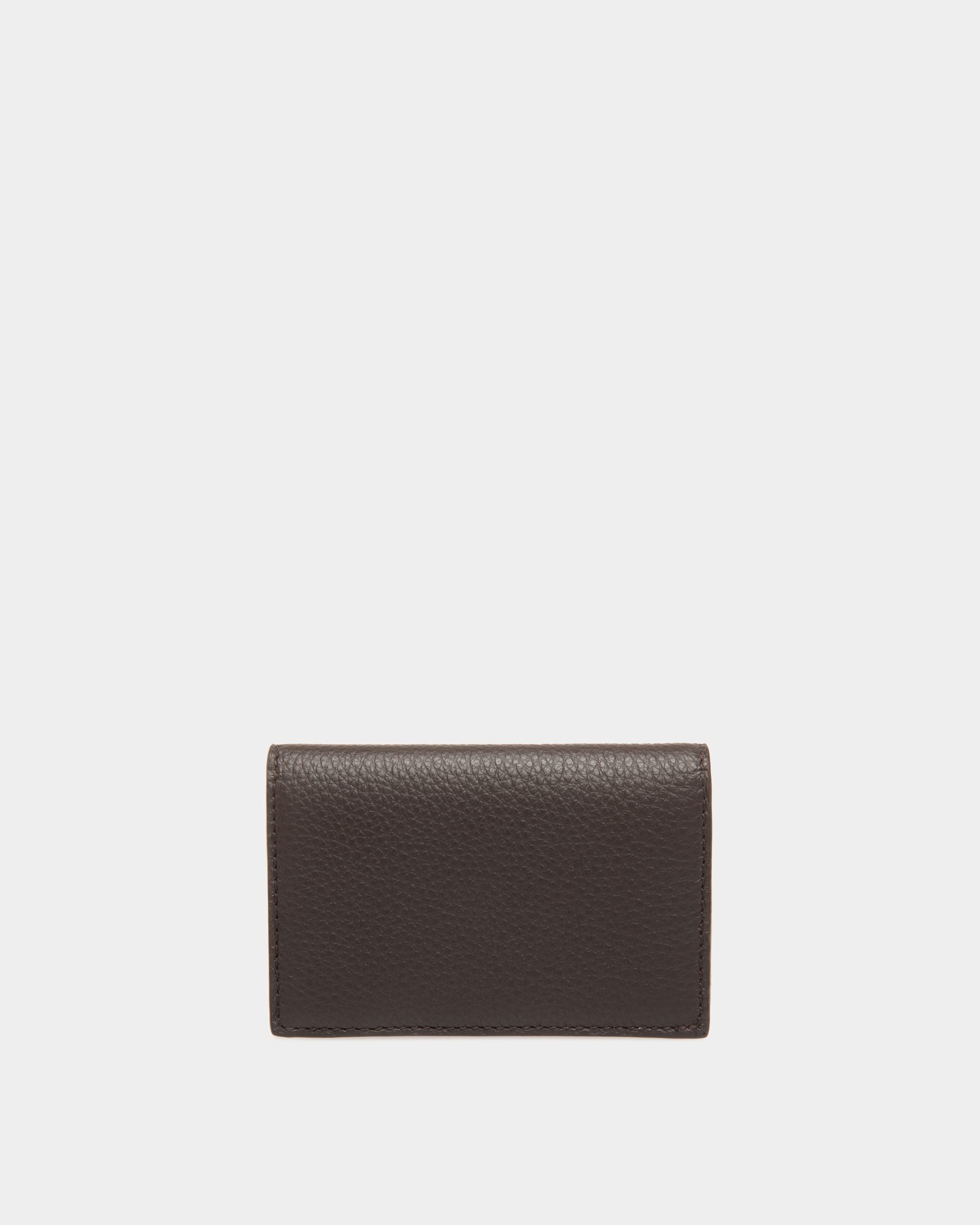 Business Card Holder In Brown Leather - Homme - Bally - 02