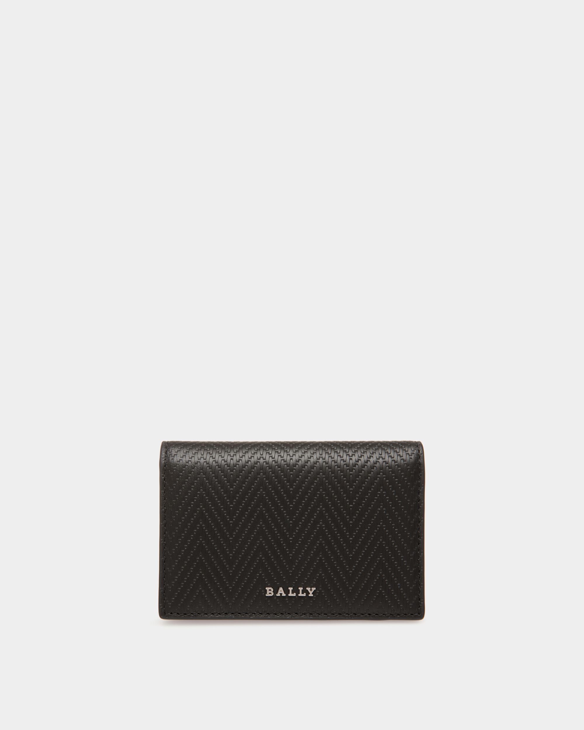 Business Card Holder In Black Leather - Homme - Bally - 01