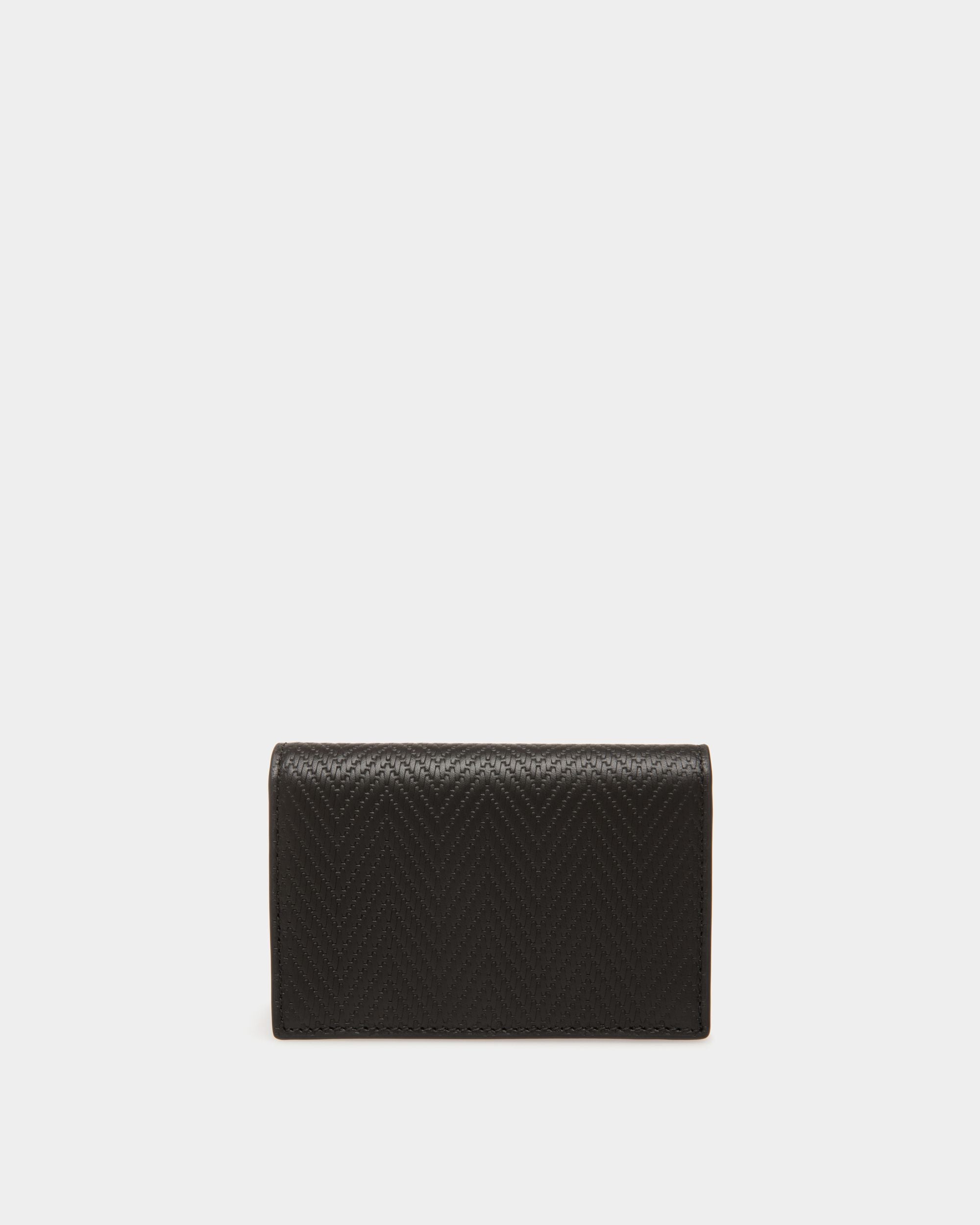 Business Card Holder In Black Leather - Homme - Bally - 02