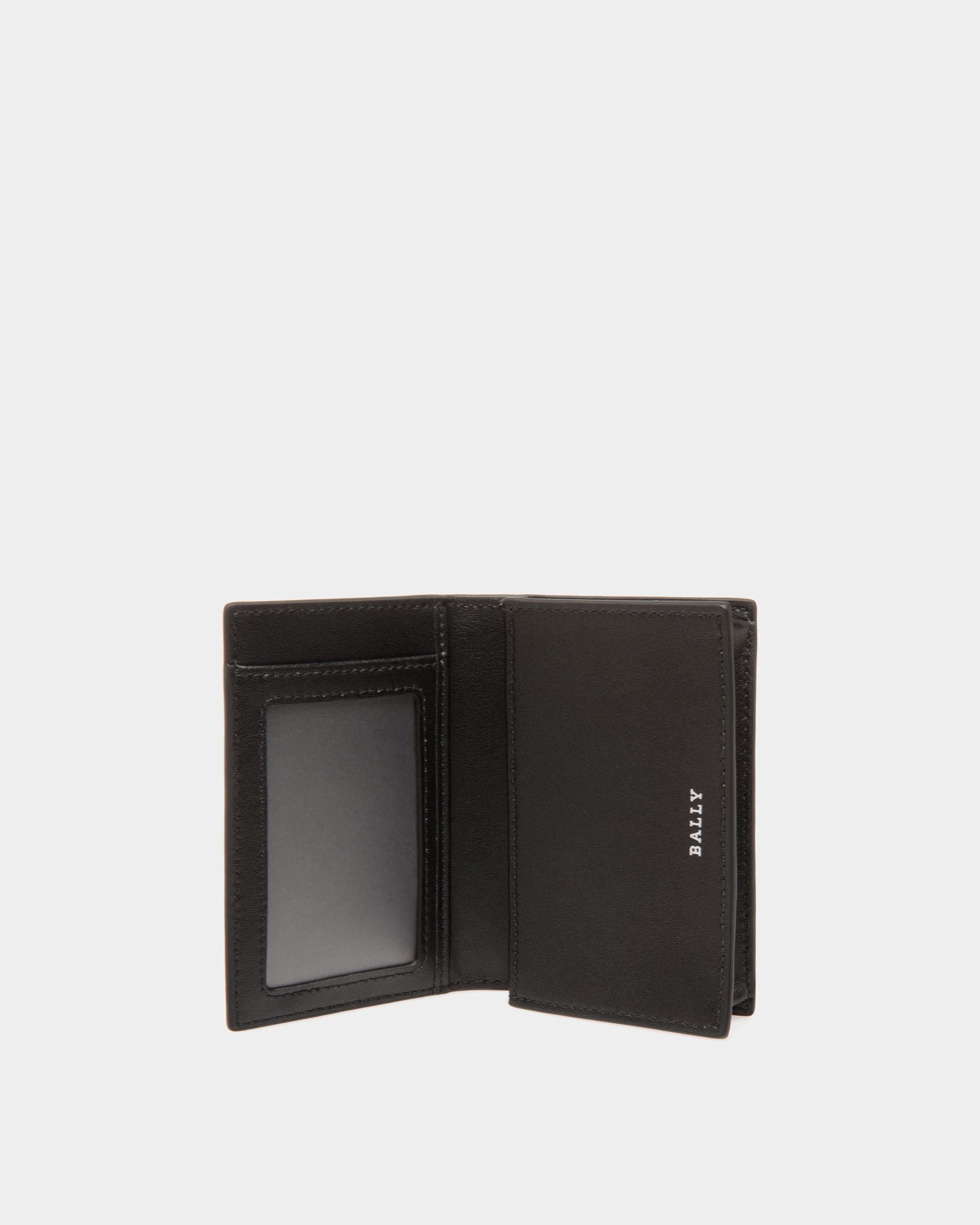 Business Card Holder In Black Leather - Homme - Bally - 03