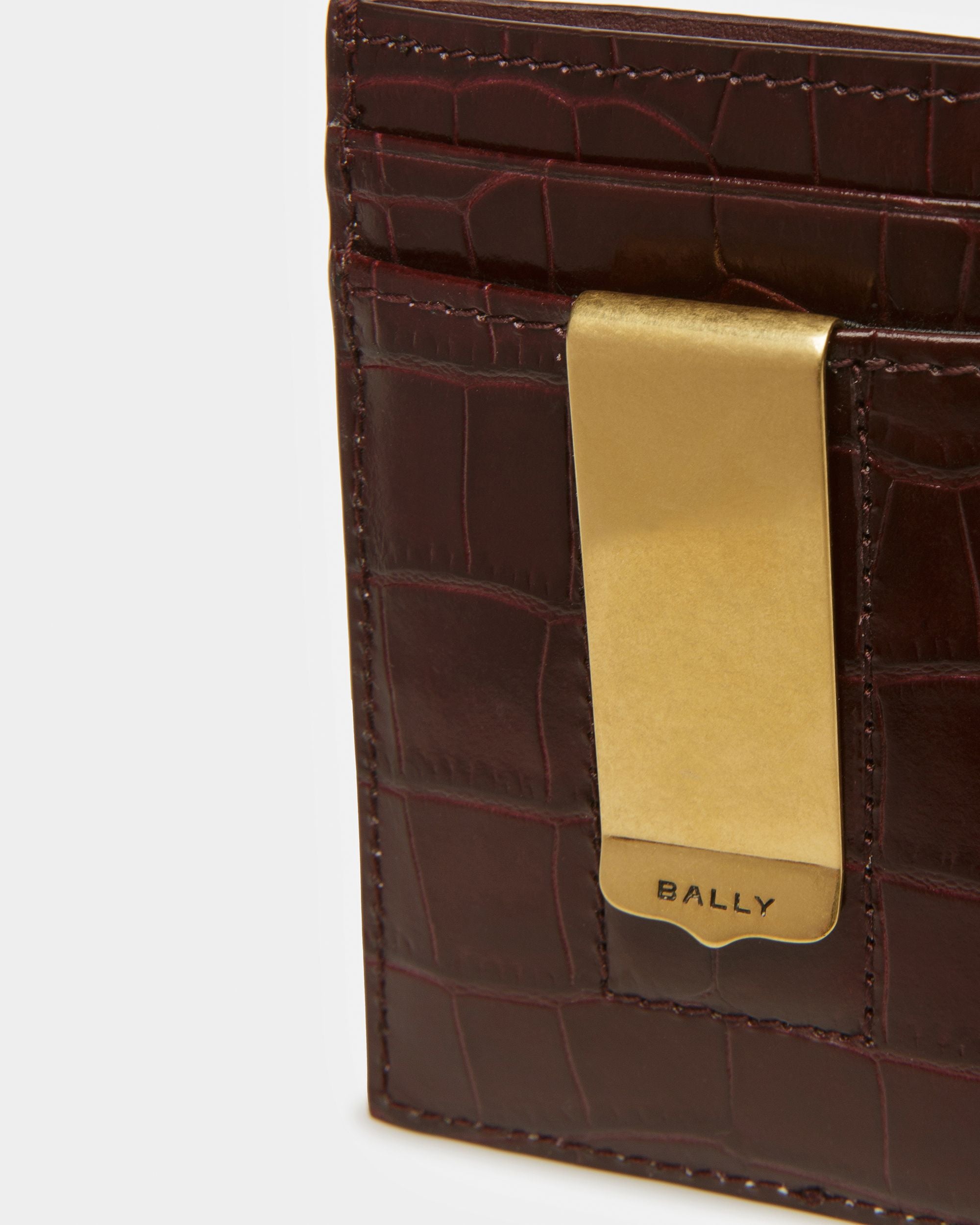 Porte-cartes De Visite Avec Gaufrage Crocodile - Homme - Bally - 04