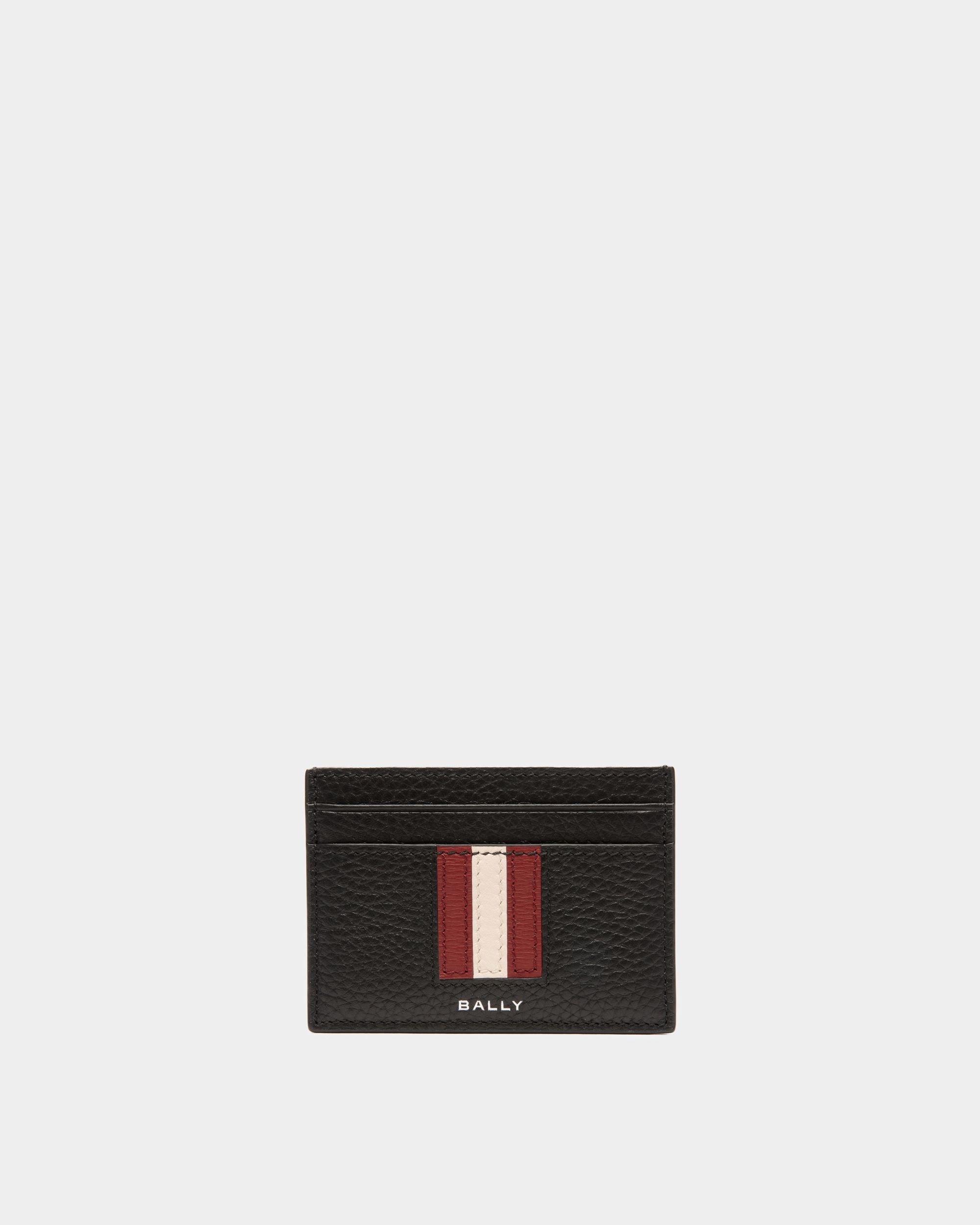 Porte-Cartes Ribbon En Cuir Grainé Noir - Homme - Bally - 01